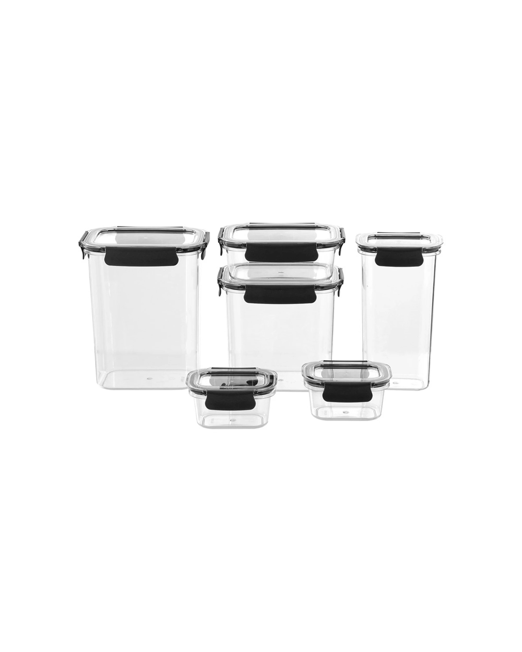 3 Lemon & Lime 6pc Crystal Fresh Food Container Set 400ml 950ml 1.7L 2.85L - Clear, 3 of 9