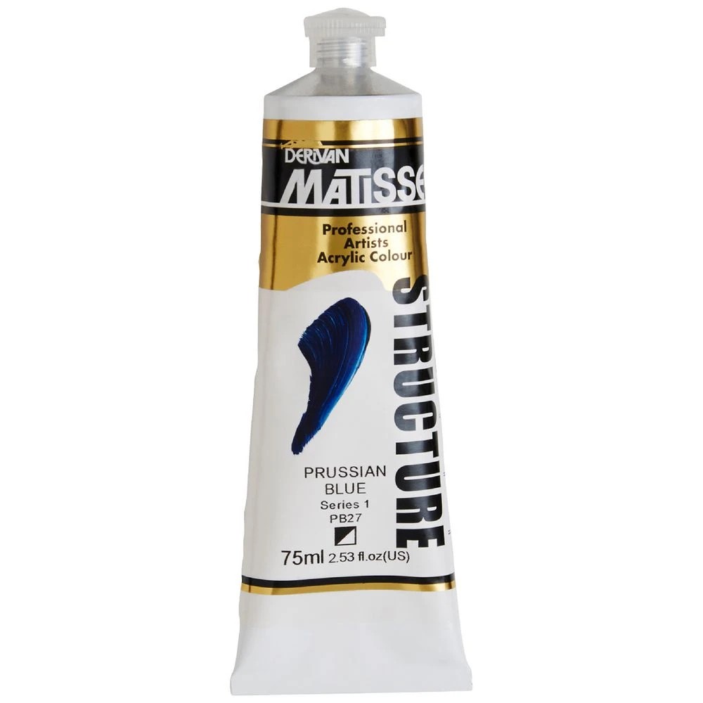 1 Derivan Matisse Structure Paint 75mL Prussian Blue S1, 1 of 2