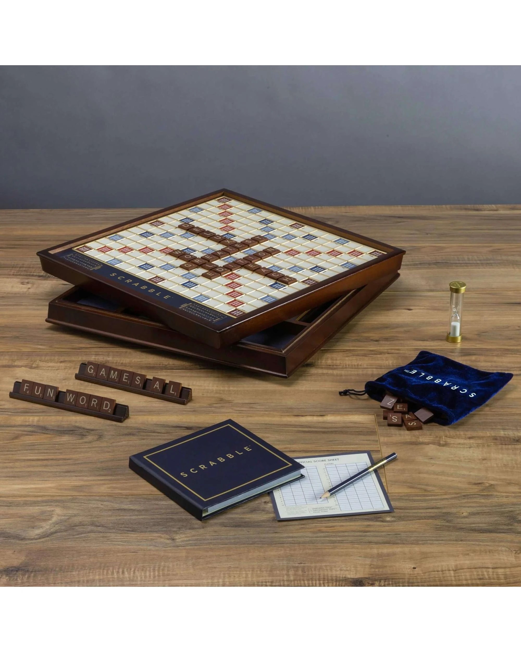 2 Scrabble Deluxe Edition Board Game, 2 of 6