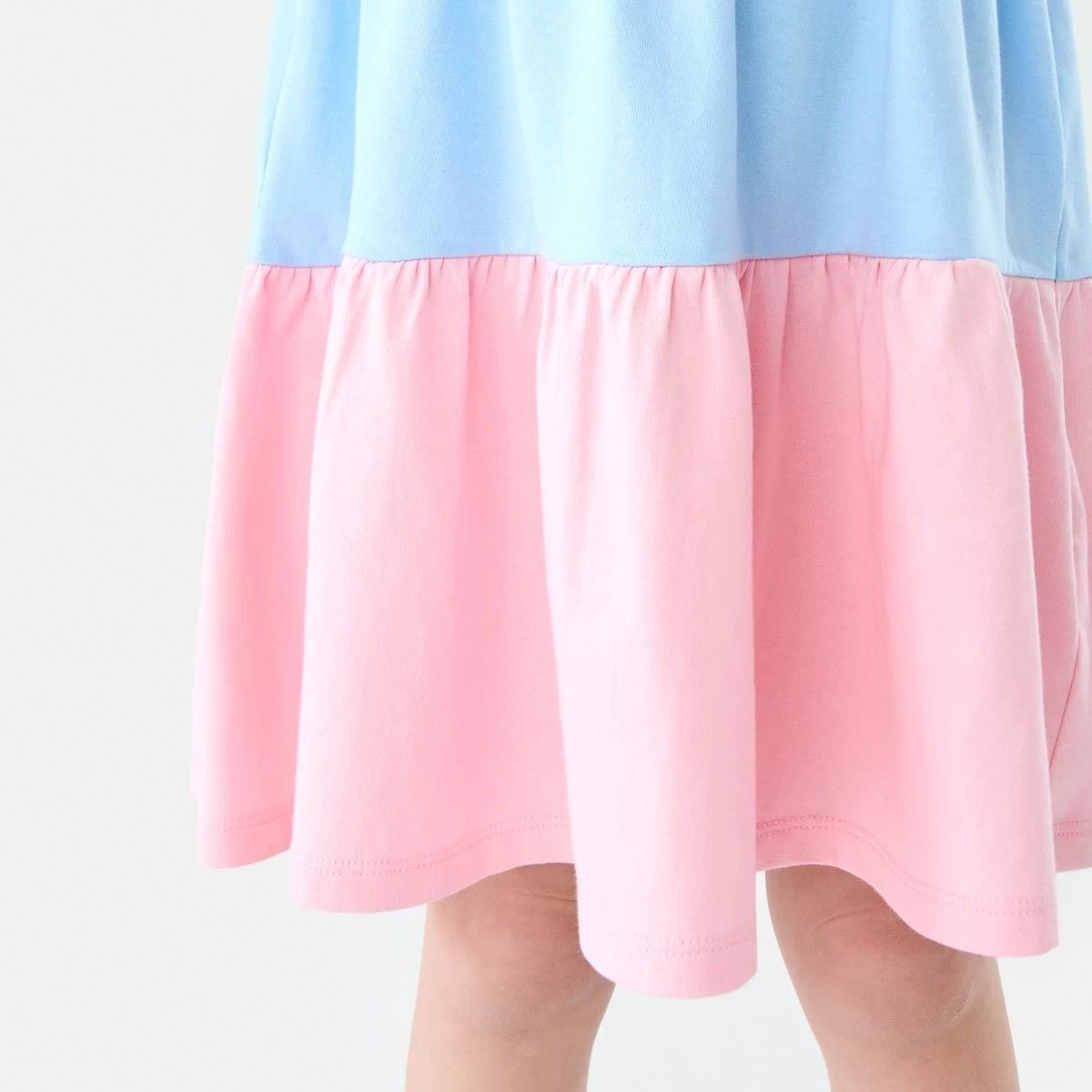 5 Short Sleeve Colour Block Jersey Dress Col Block, 5 of 10