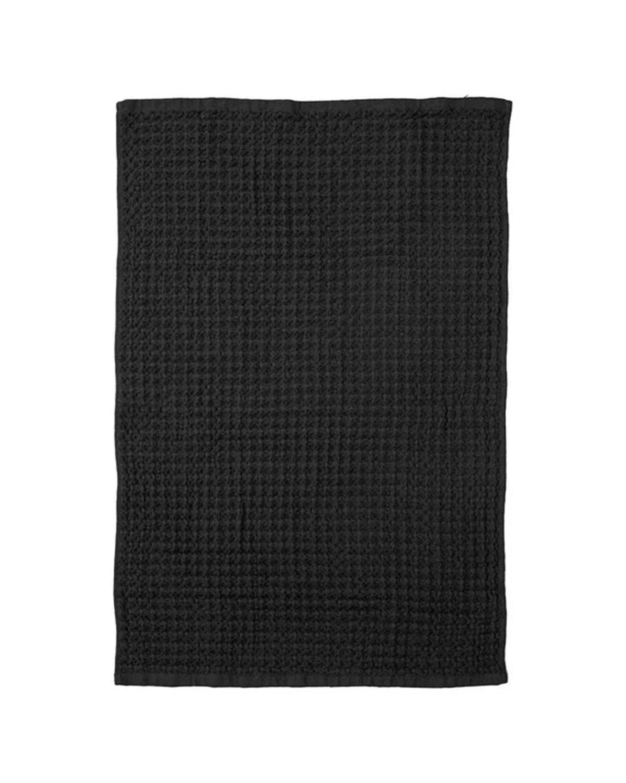 1 Ladelle 2pc Chunky Waffle Kitchen Towels 45x70cm - Charcoal - Charcoal, 1 of 3