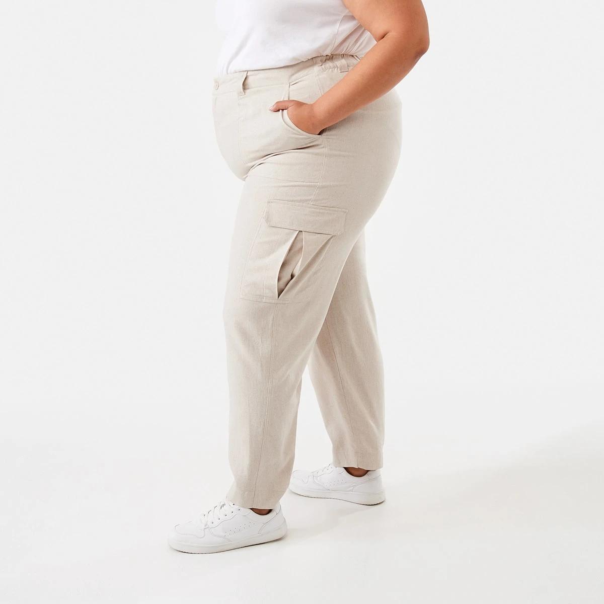 2 Curve Relaxed Cargo Pants Natural, 2 of 6