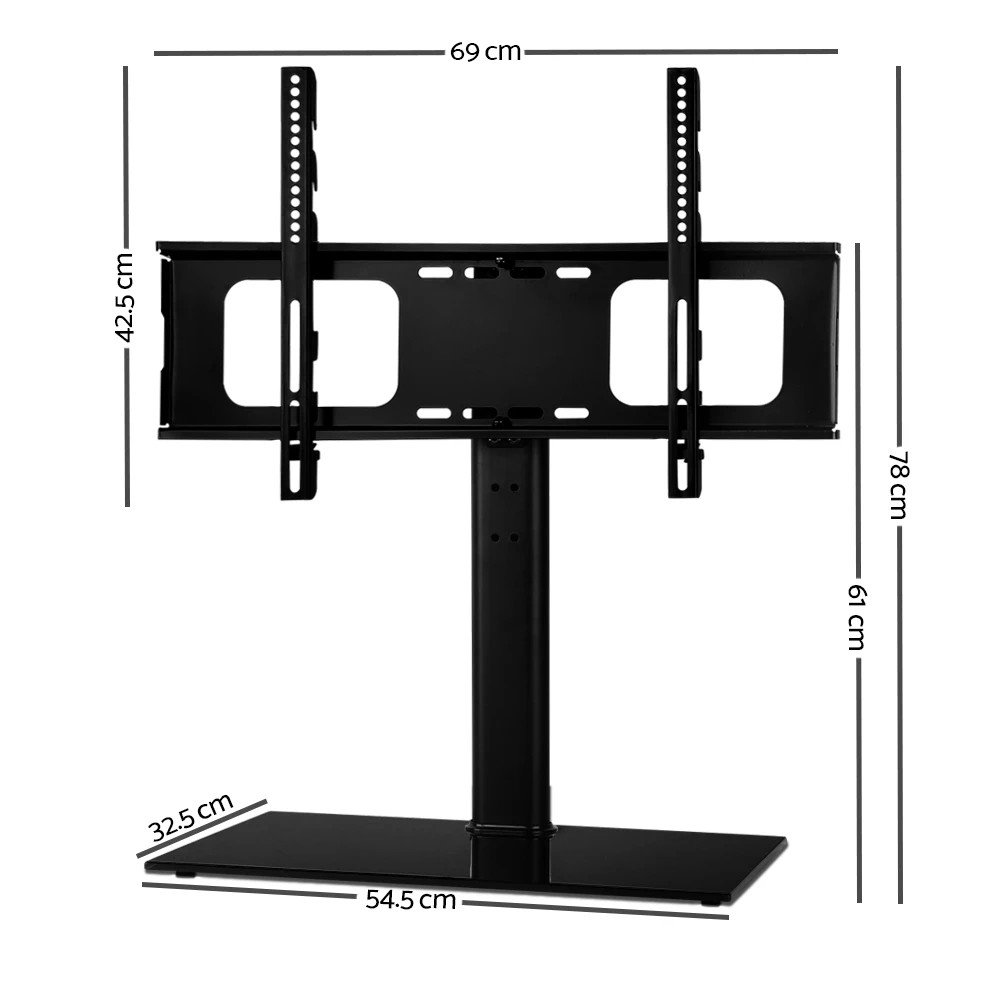 3 Artiss TV Stand Mount Bracket for 32"-70" LED LCD Swivel Tabletop Desktop Plasma - Black, 3 of 7