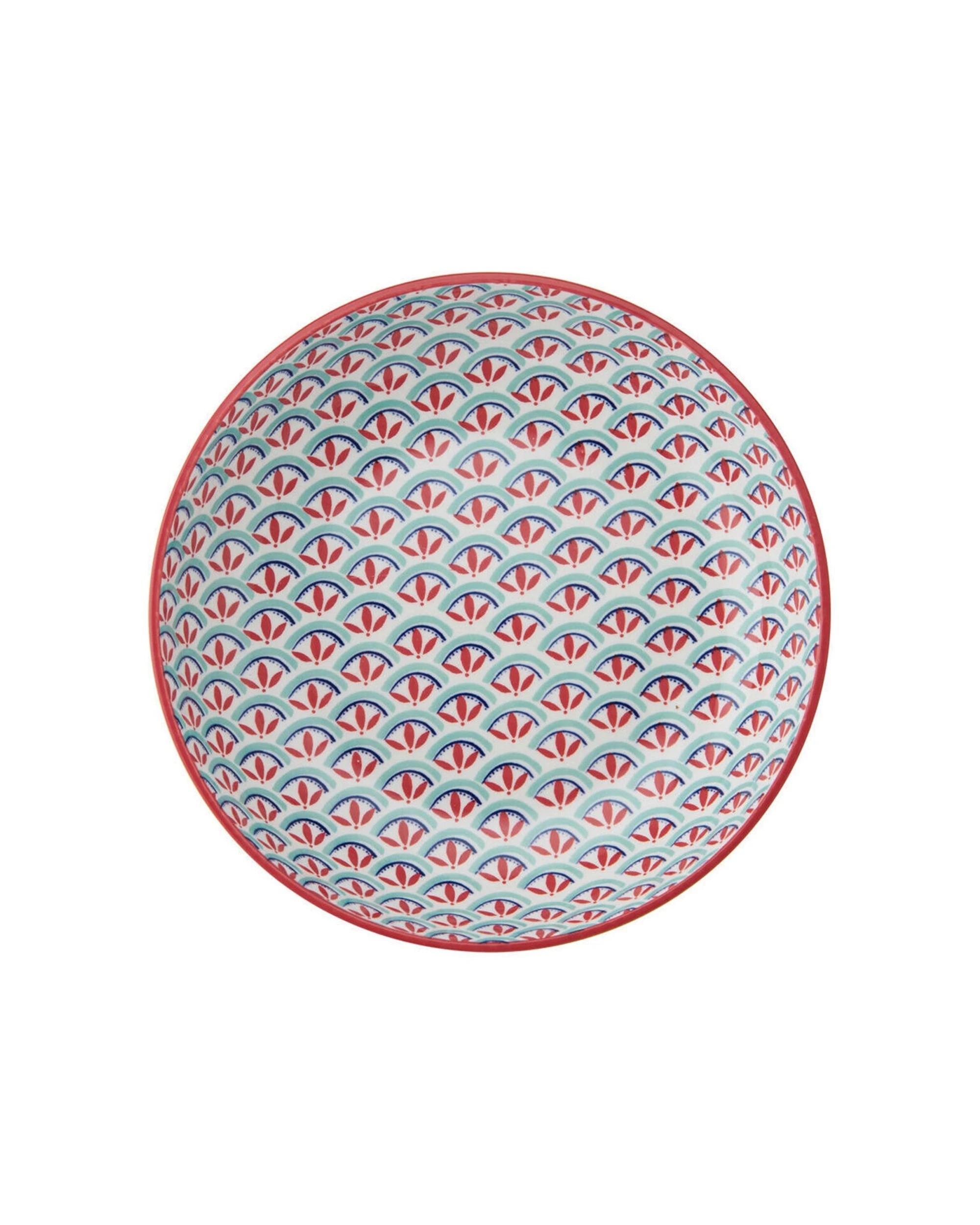 2 Mikasa 4PK Geometric Line Ceramic Bowl Round Dinnerware Stoneware 21cm - Green, 2 of 8