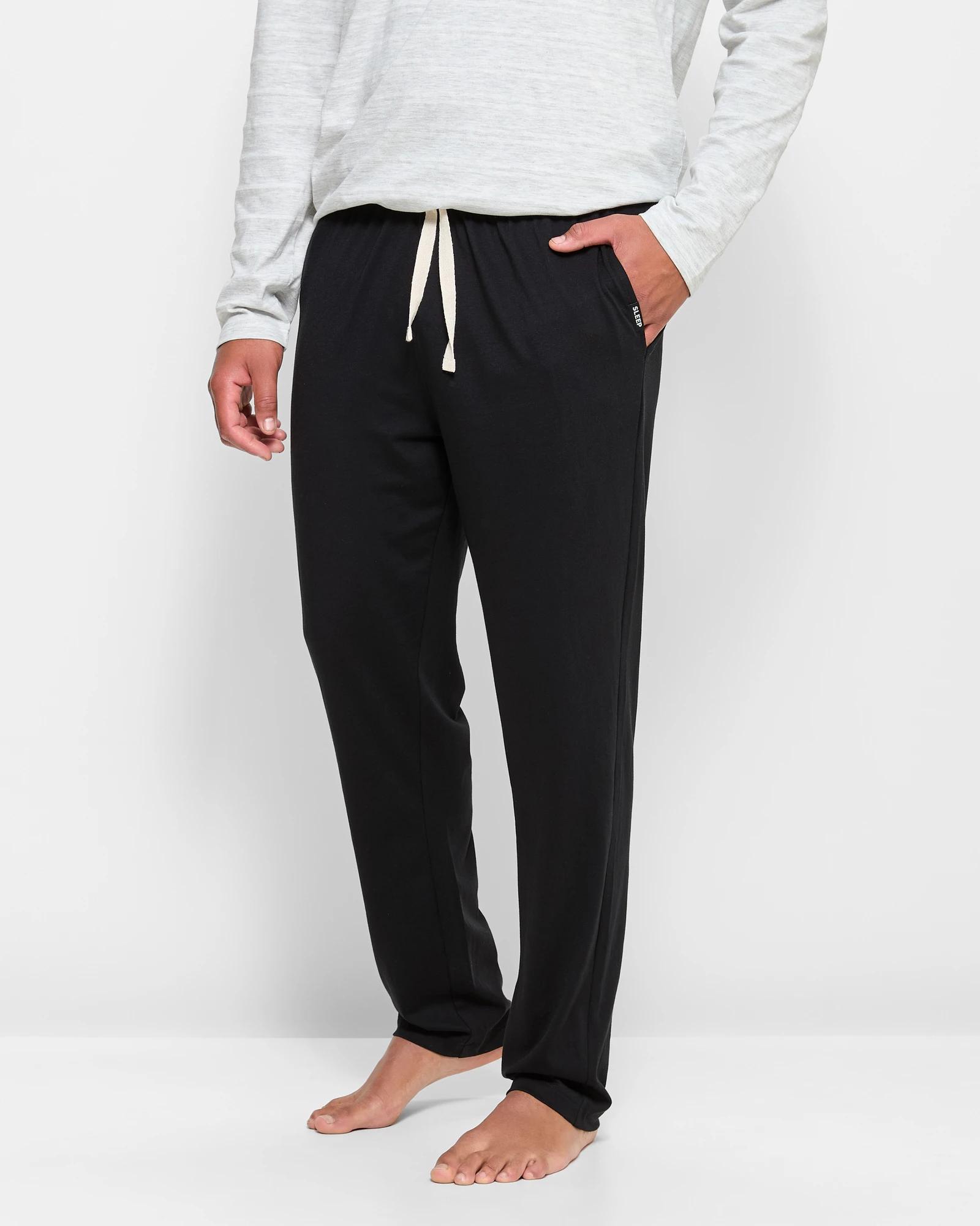 5 Australian Cotton Jersey Sleep Pants - Maxx BLACK, 5 of 5