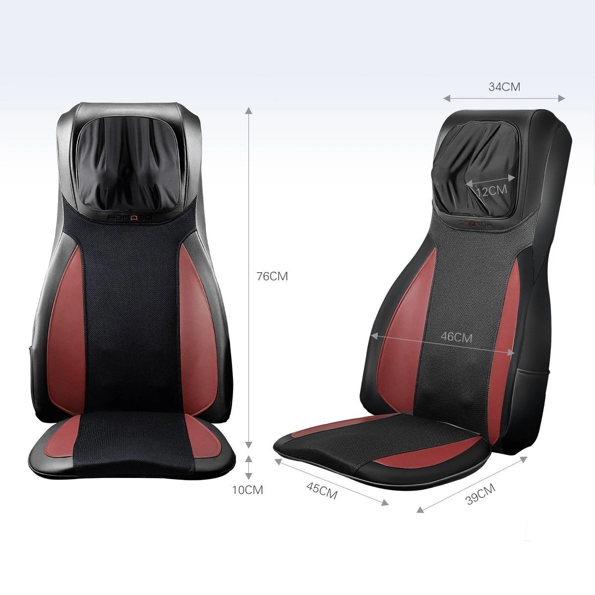 2 HOMASA Full Body Neck Back Massager Shiatsu Massage Chair Car Seat Cushion, 2 of 5