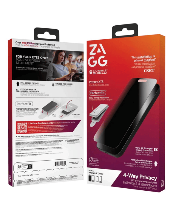 ZAGG InvisShield Elite Priv360 Screen Protector iPhone 17