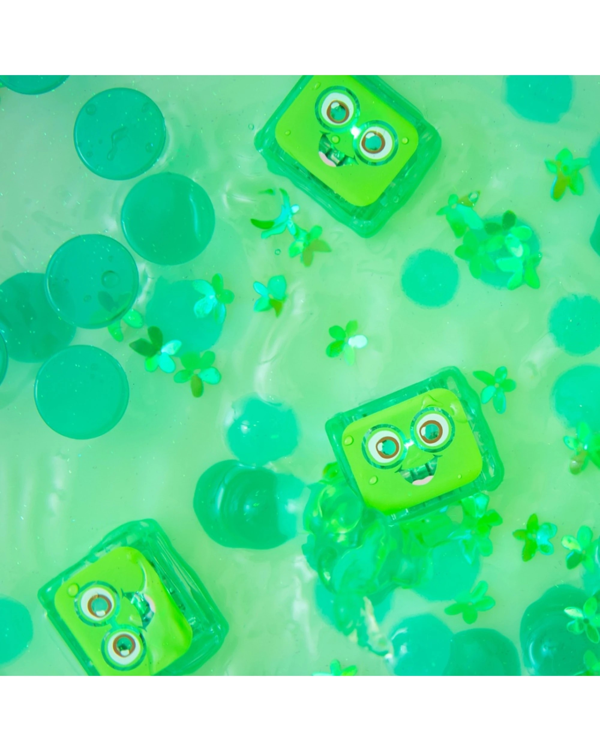 2 Glo Pals 4pc Water Activated Light Up Sensory Baby Kids Bath Toy Pippa - Green, 2 of 3