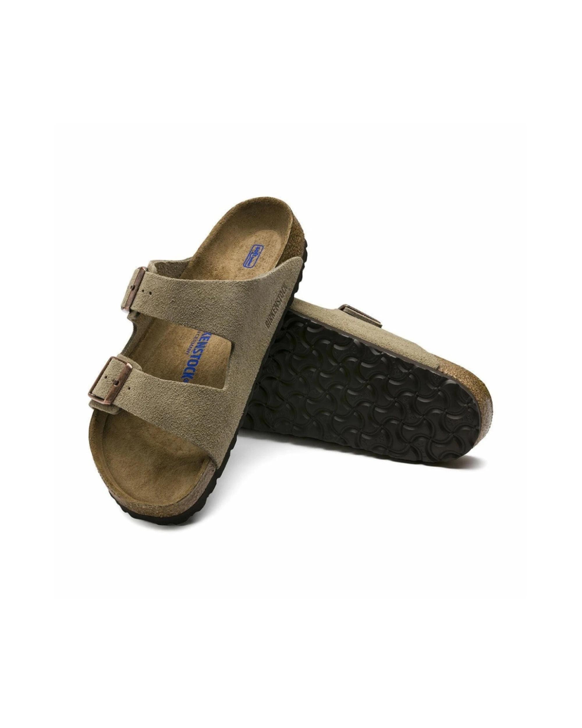 3 Birkenstock Arizona Suede Leather Soft Footbed Sandals Regular TAUPE, 3 of 6