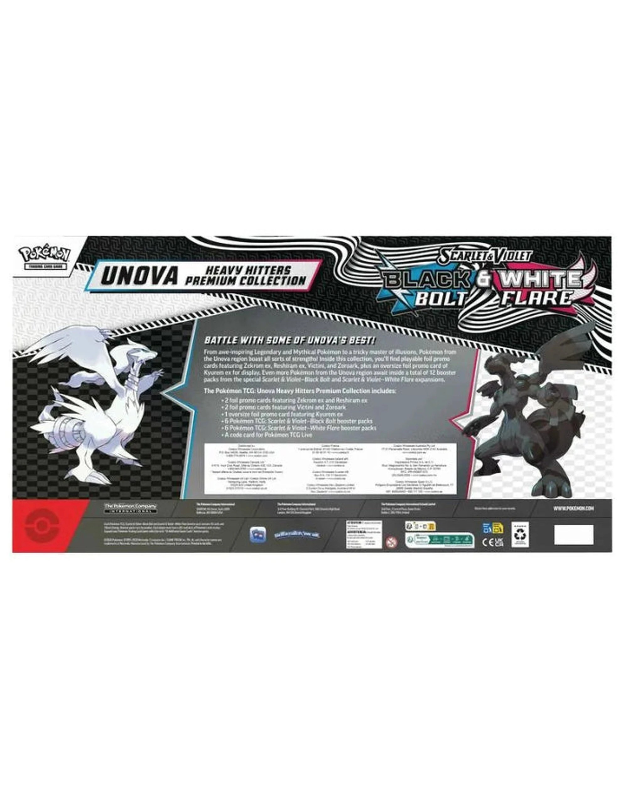 Pokemon Black Bolt & White Flare Unova Heavy Hitters Premium Collection ...