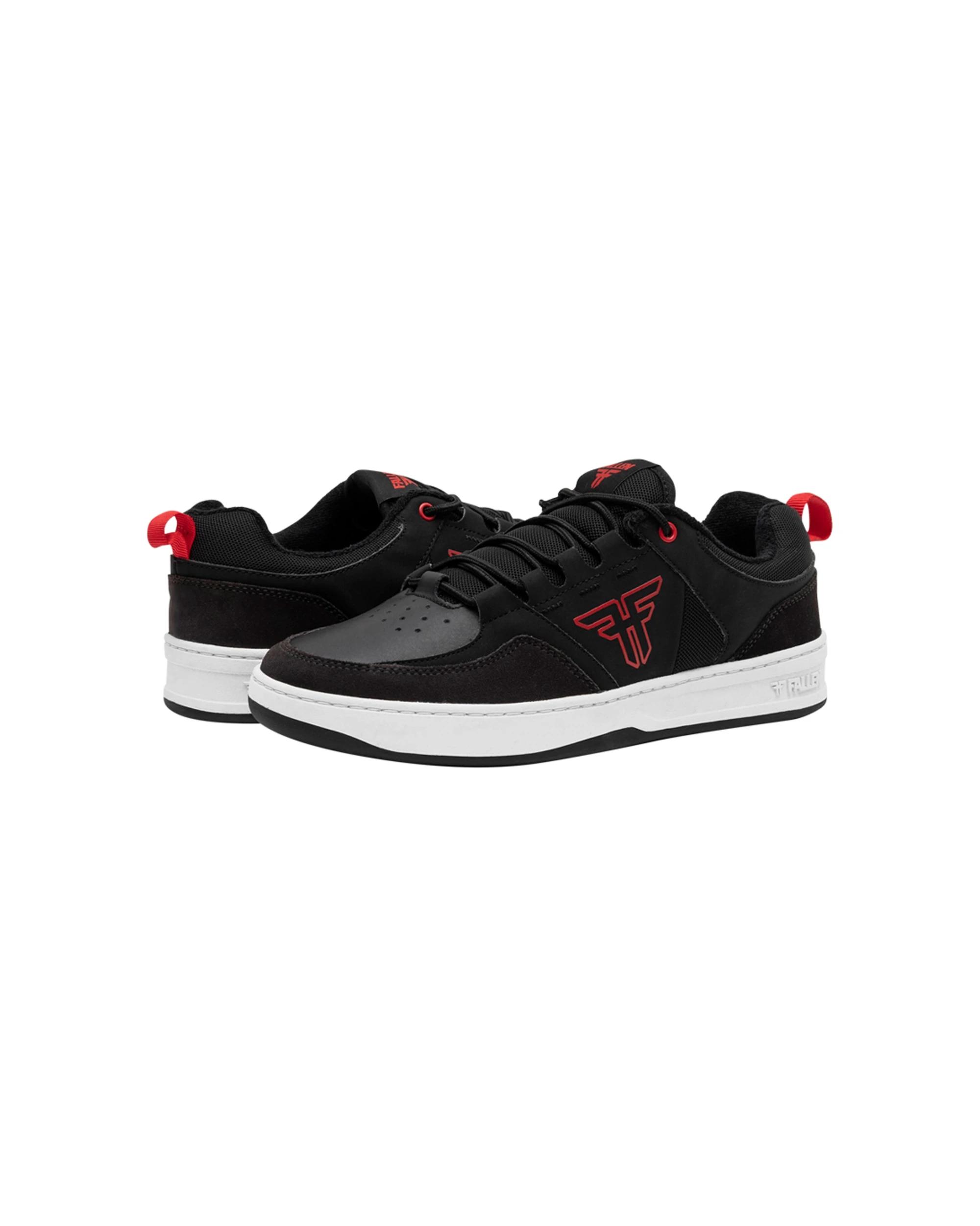 2 Fallen Footwear The Crest Suede/Leather Men Skate Sneaker Shoes BLK/GRY/RED, 2 of 5