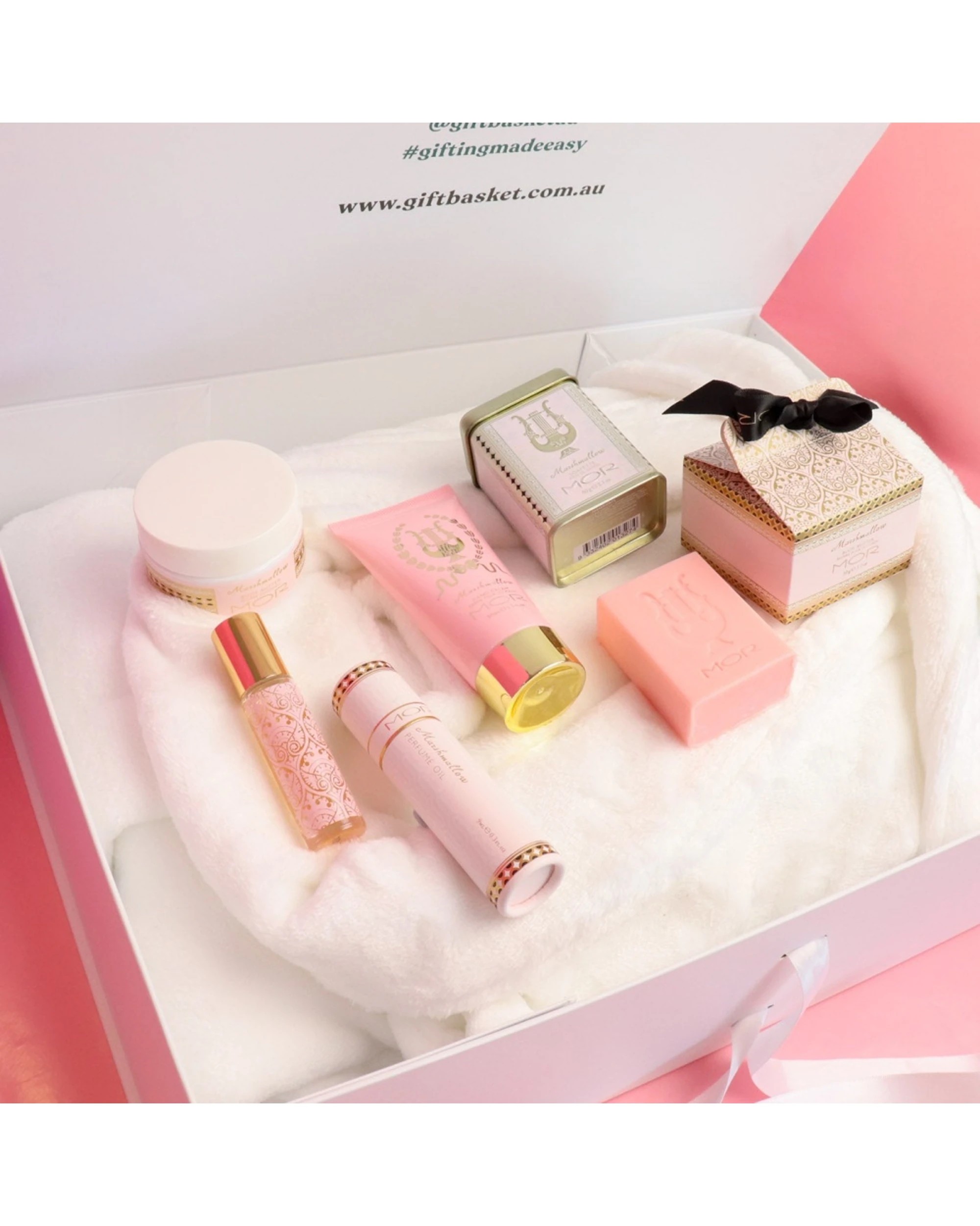 5 Gift Basket MOR Marshmallow Minis & Sheraton Microplush Bathrobe Set Luxury Hamper - Multi, 5 of 7