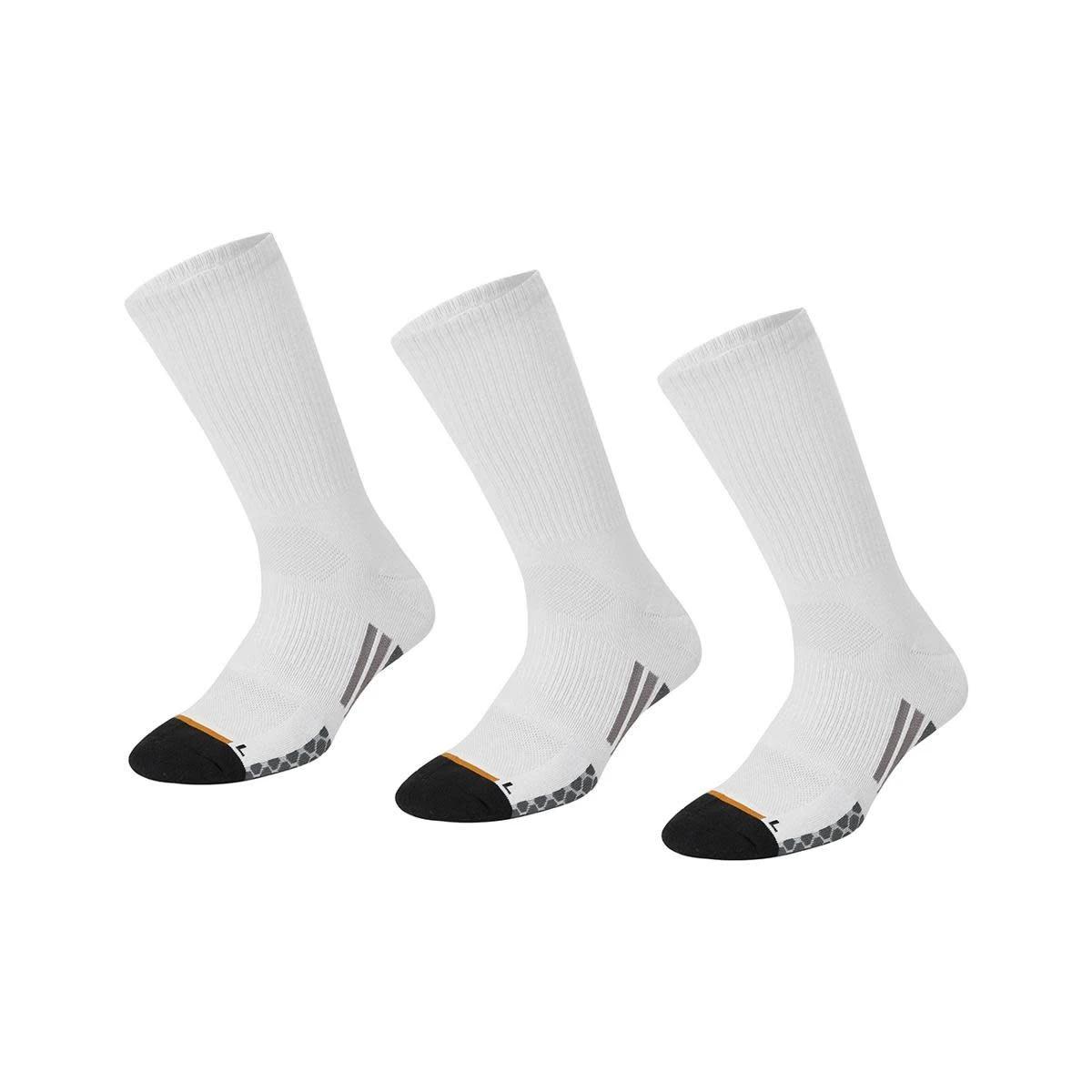 1 3 Pack Anti Odour Sport Crew Socks WHITE, 1 of 3