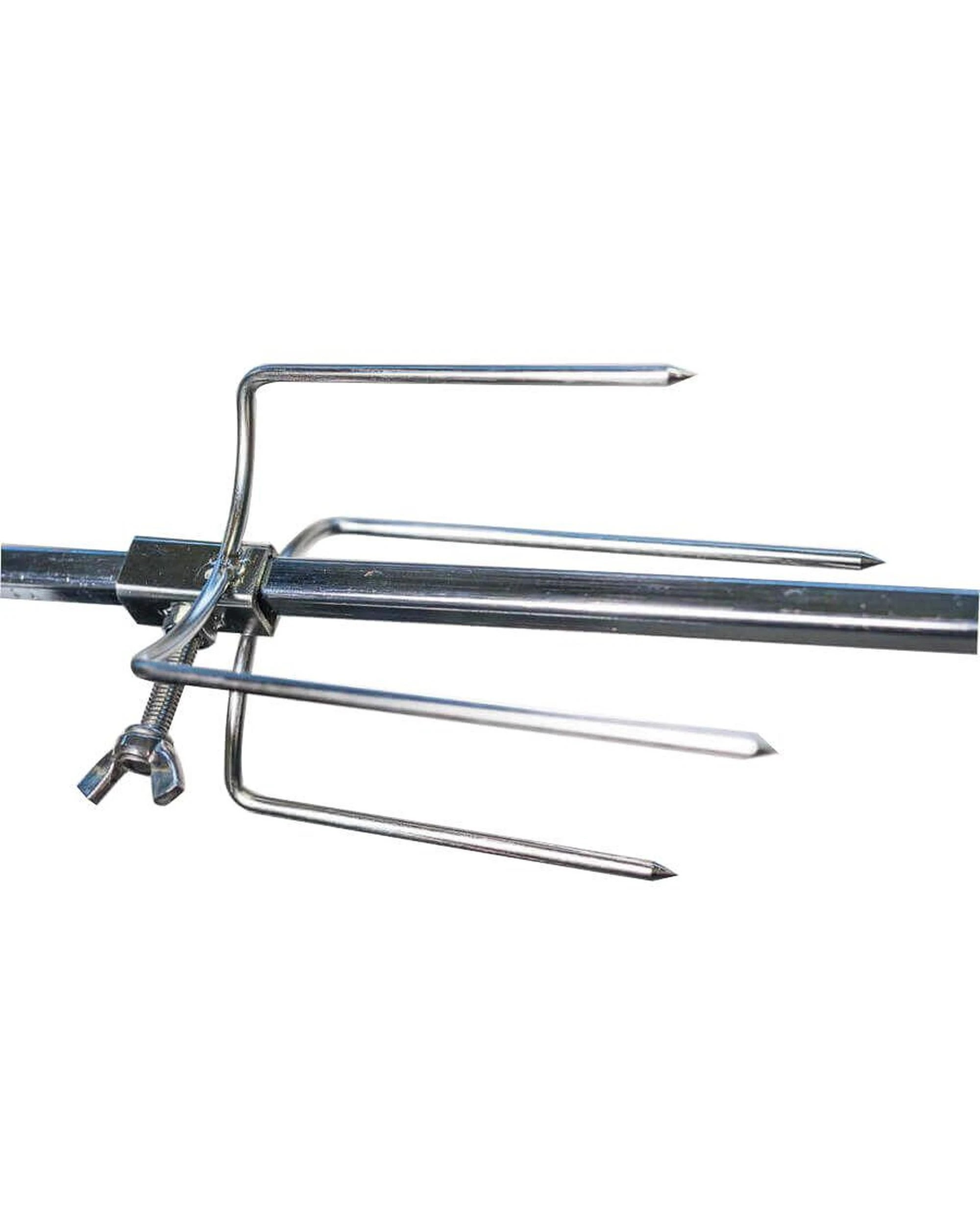6 Flaming Coals Small 4 Prong Rotisserie Fork for Chicken - 10mm square x 2, 6 of 10