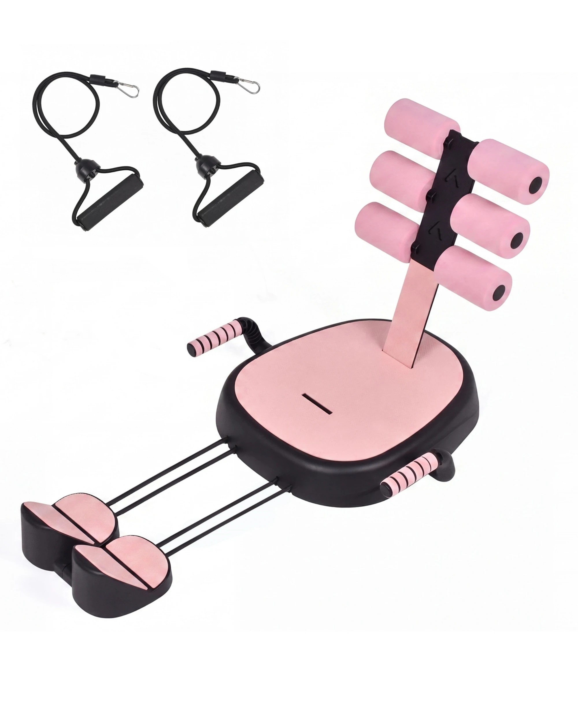 1 Advwin Ab Trainer Machine, Multi-Functional Core Workout Equipment ,120KG Weight Capacity - Pink, 1 of 7