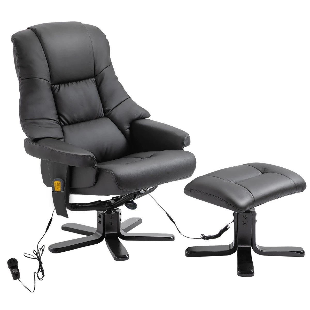 4 LUXDREAM Full Body Massage Recliner Chair 8-Point Heated Office Chair - Black - Black, 4 of 8