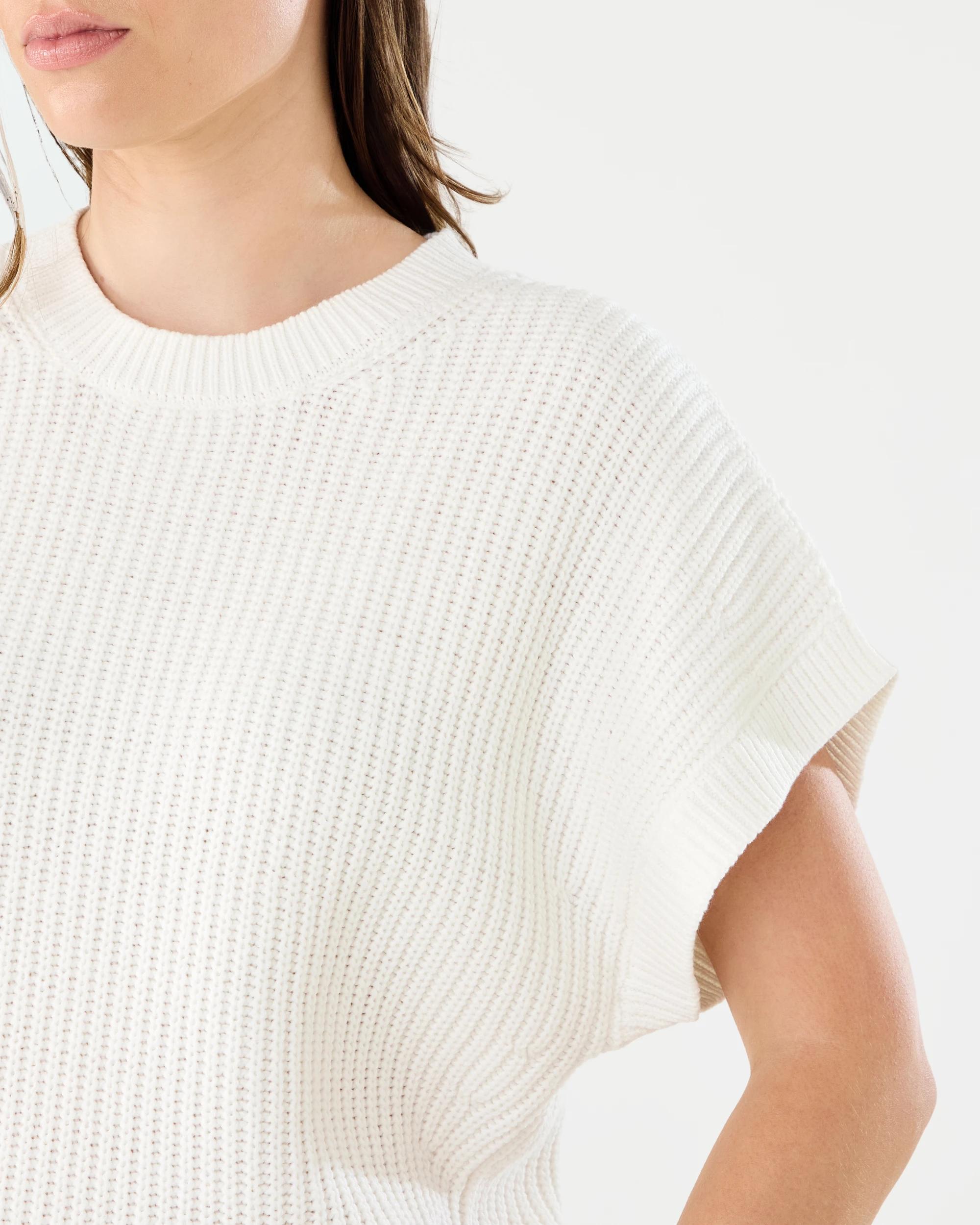 6 Short Sleeve Knit Pullover Cld White, 6 of 6