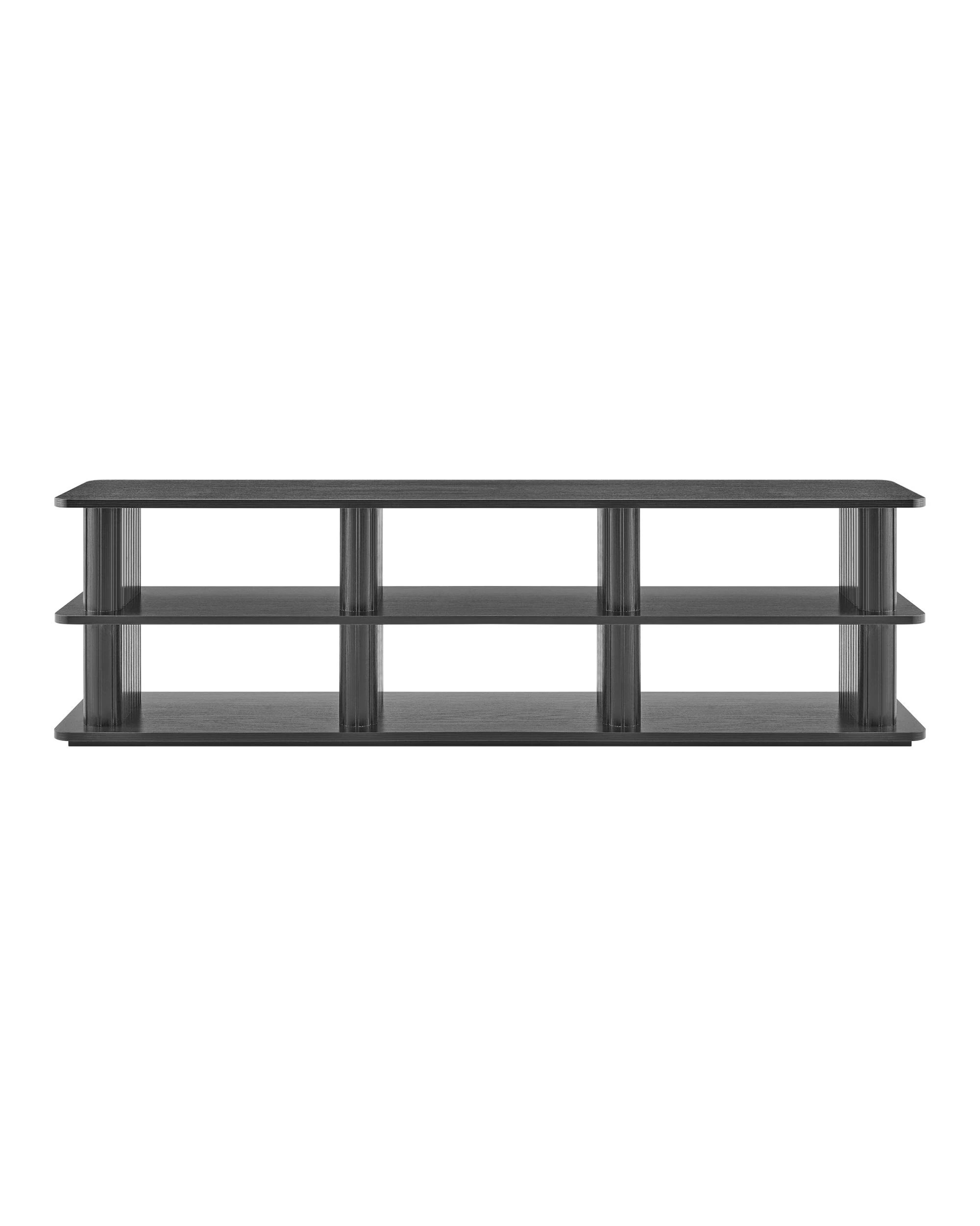 5 Kodu Open Shelf Entertainment TV Unit 180W - Black, 5 of 9