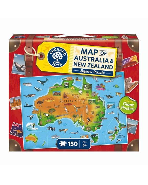 Orchard Toys Map of Australia and New Zealand 150 Piece Jigsaw Puzzle