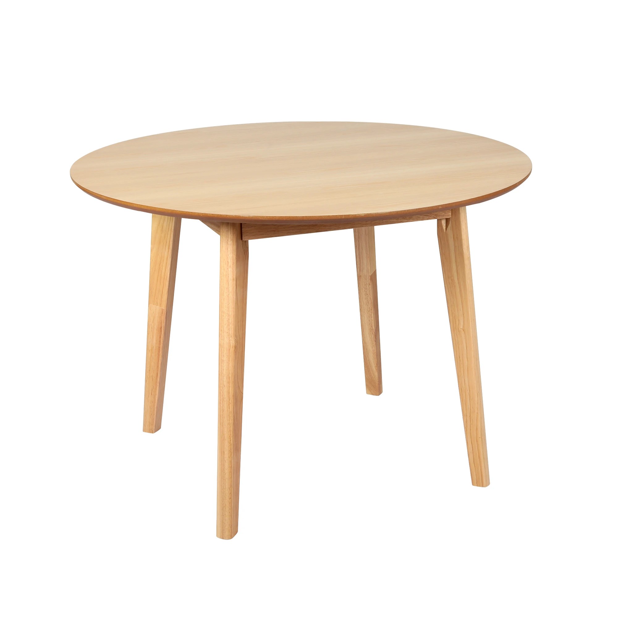 1 Levede Dining Table Round Rubberwood Base 120cm - Natural - Natural, 1 of 7