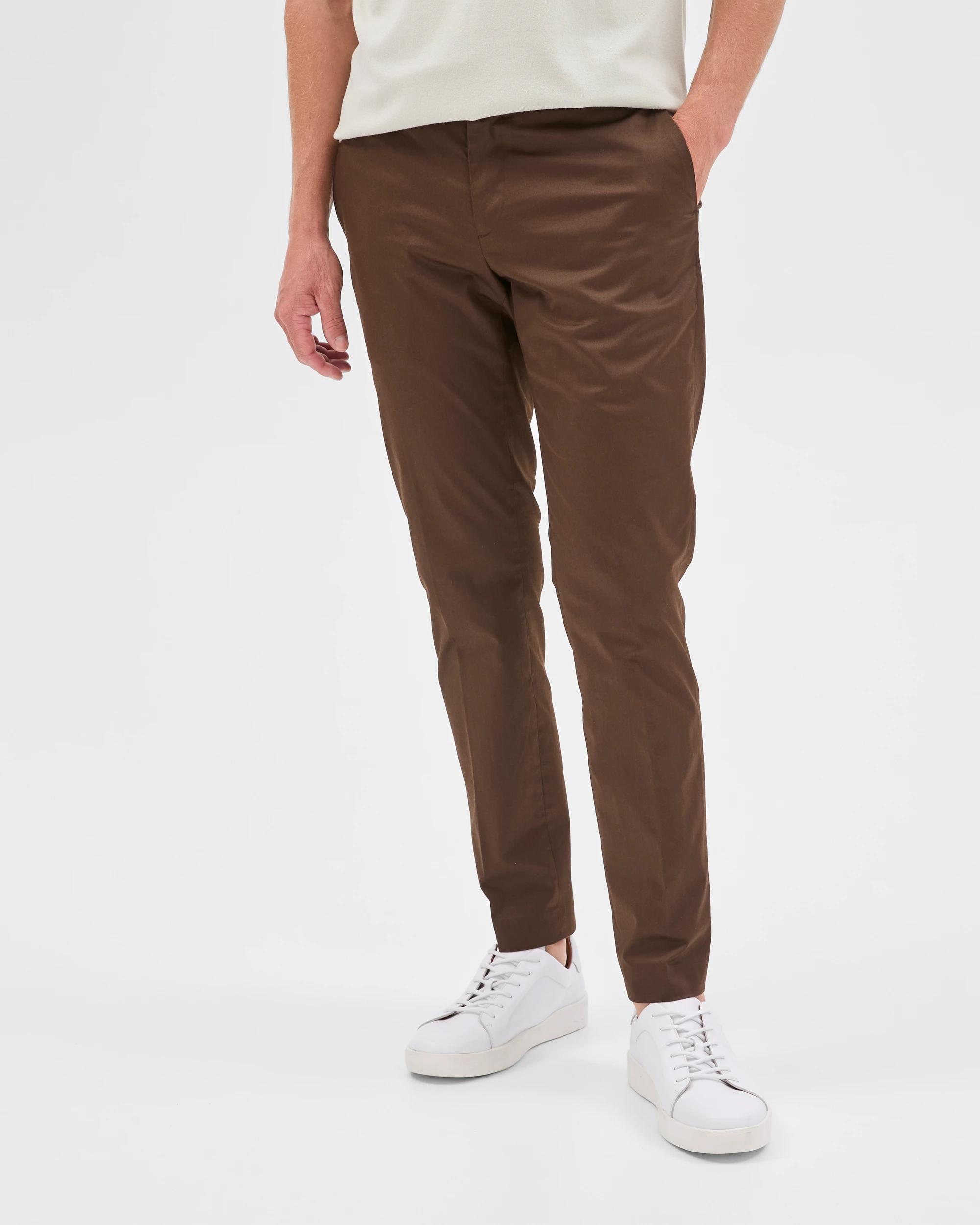 4 Tailored Chino Pants - Preview DARK CHOCOLATE, 4 of 7