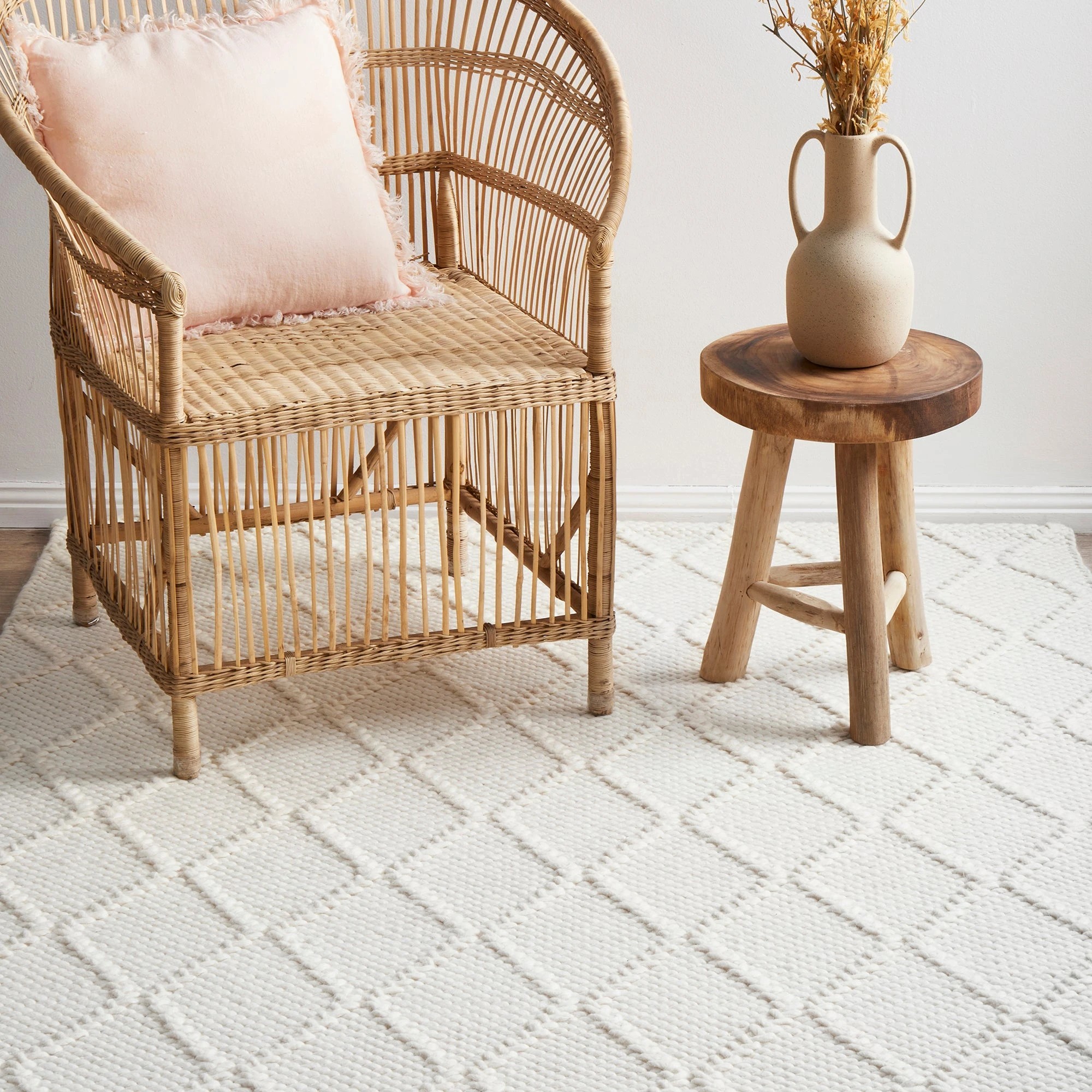 3 Common Ground Rugs Valor 400x300cm - Extra Extra Large Hand Loomed Wool Floor Rug - White, 3 of 10