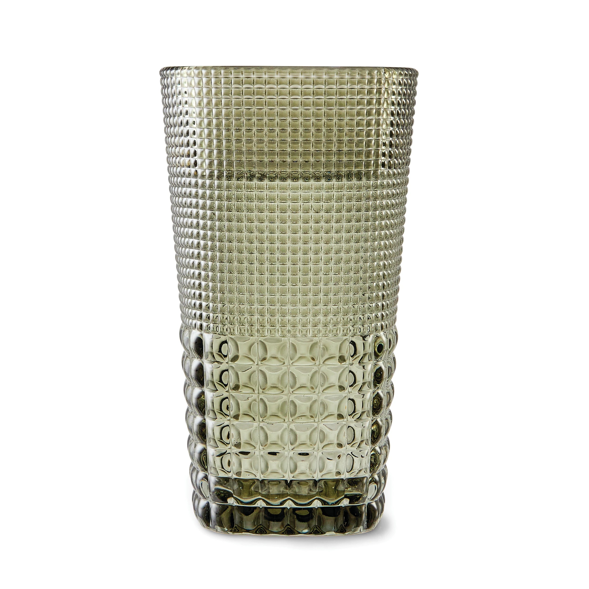 3 6 Green Beaded Highball Glasses, 3 of 6