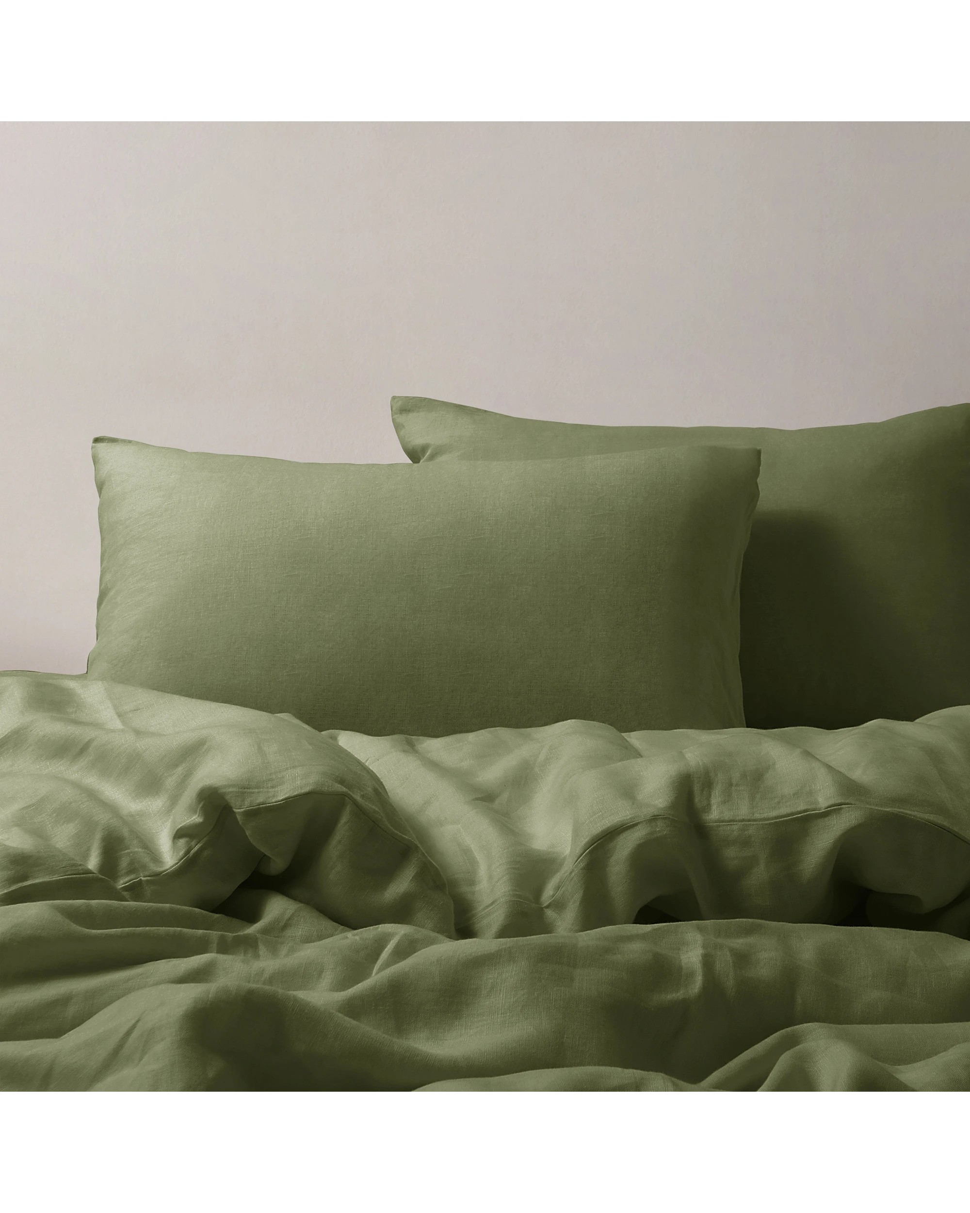 2 Natural Home 100% European Flax Linen Quilt Cover Set - Super King Bed - Hunter Green, 2 of 7