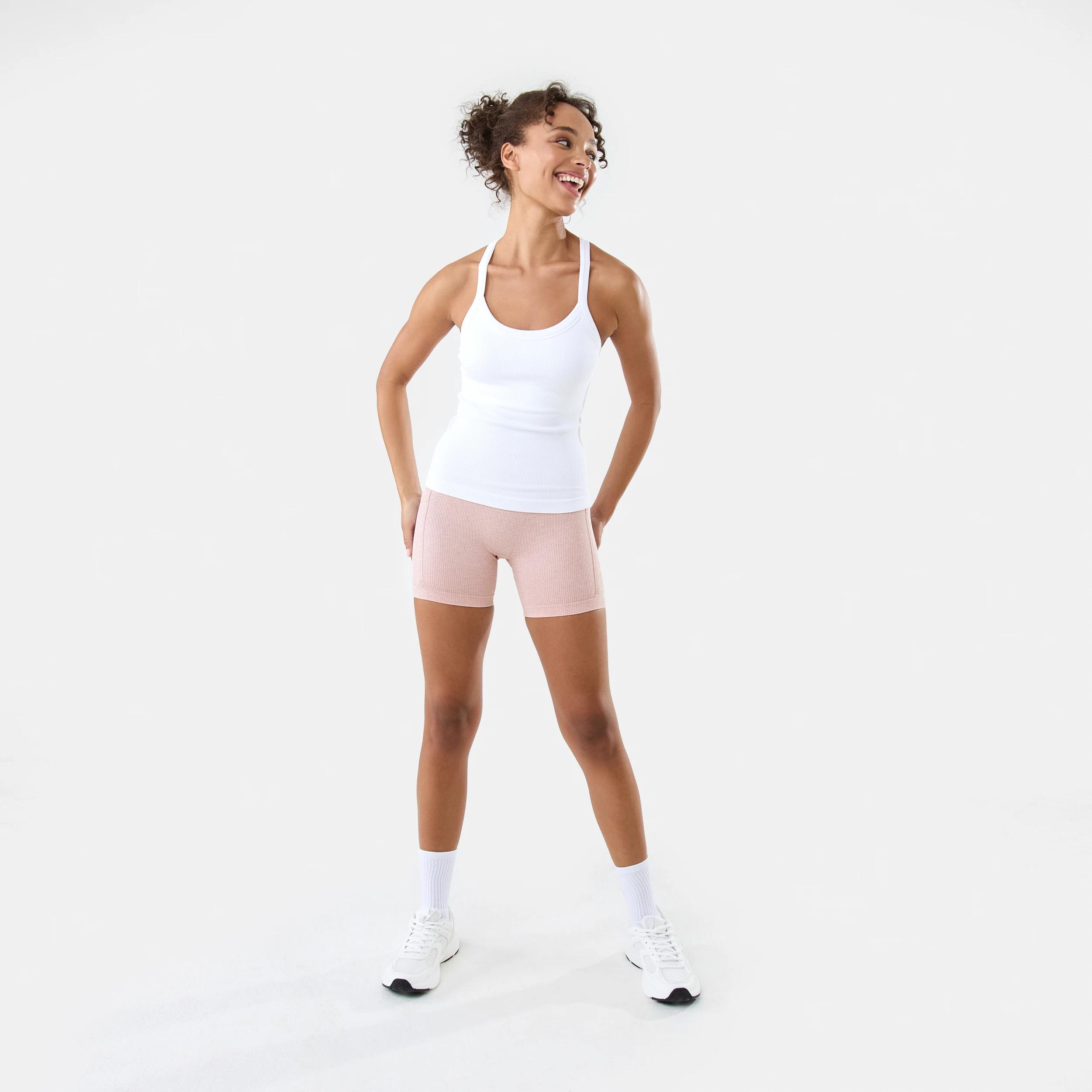 2 Active Womens Ribbed Tank Top White, 2 of 7