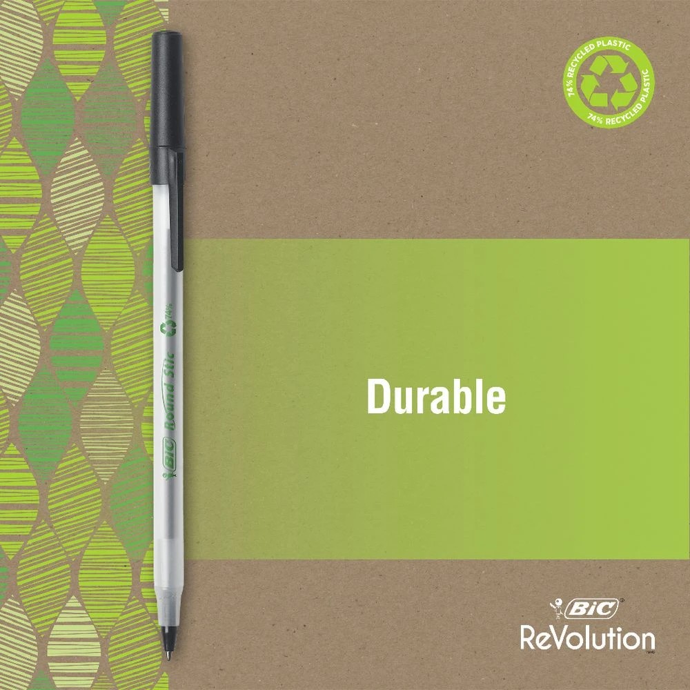 4 BIC Round Stic ECOlutions Ballpoint Pens 50 Pack Blue, 4 of 5