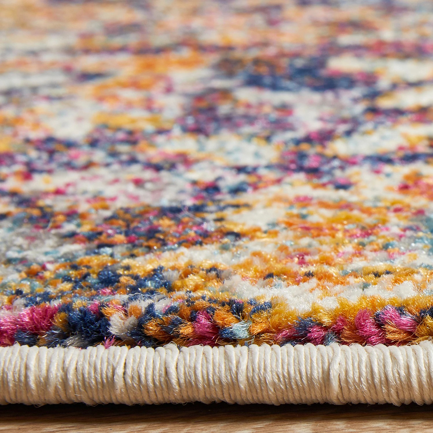 7 Common Ground Rugs Phantom 360 240x240cm - Large Round Power Loomed Pet Friendly Rug - Blue, 7 of 9