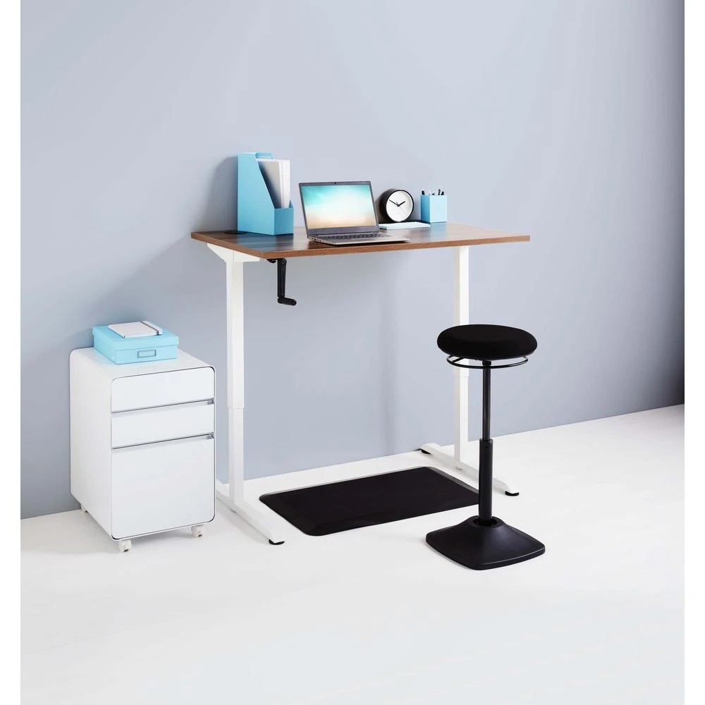 5 Matrix Manual Height Adjustable 1200mm Desk White/Walnut, 5 of 7
