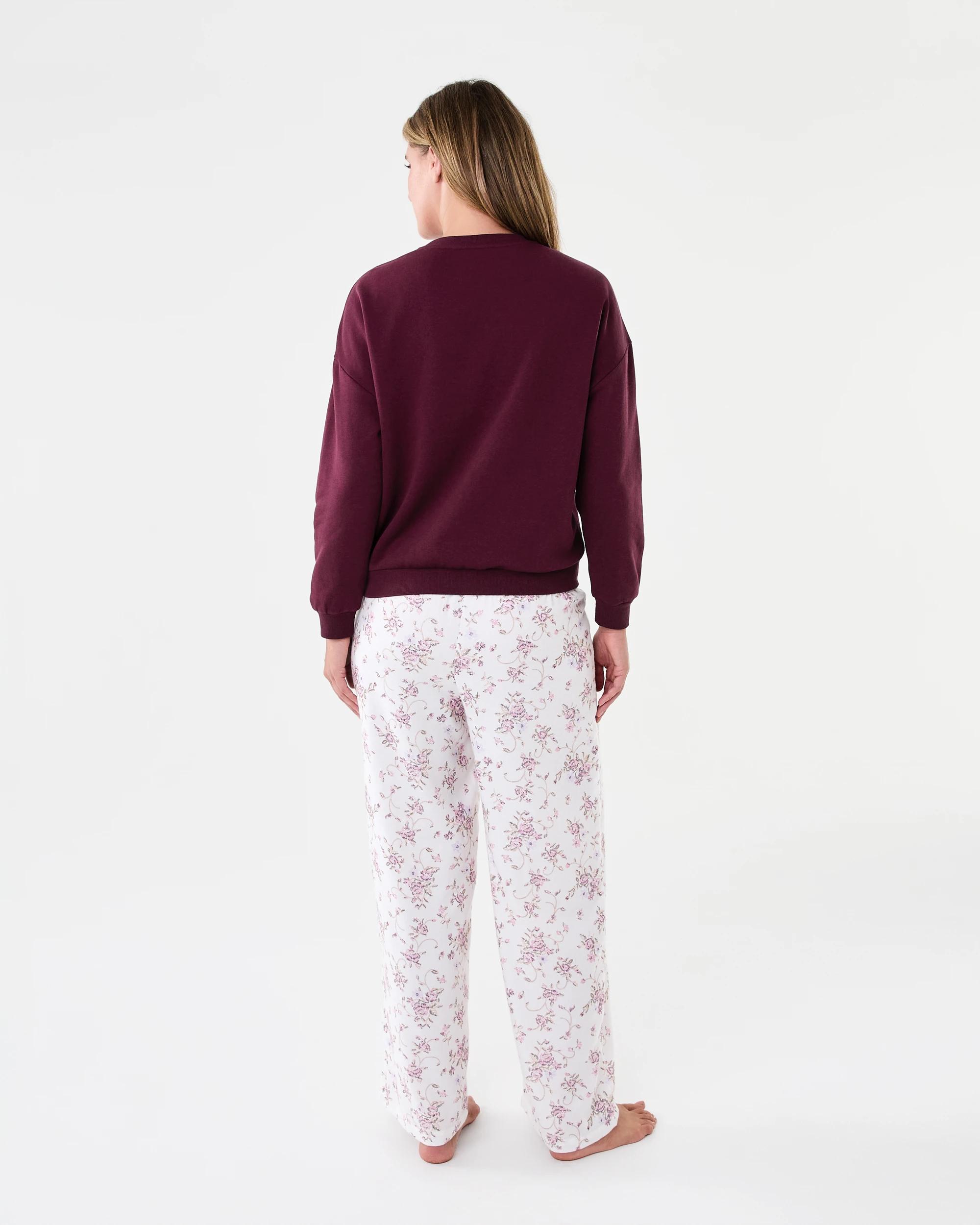 3 Sweat Top and Flannel Pants Pyjama Set Mama, 3 of 7