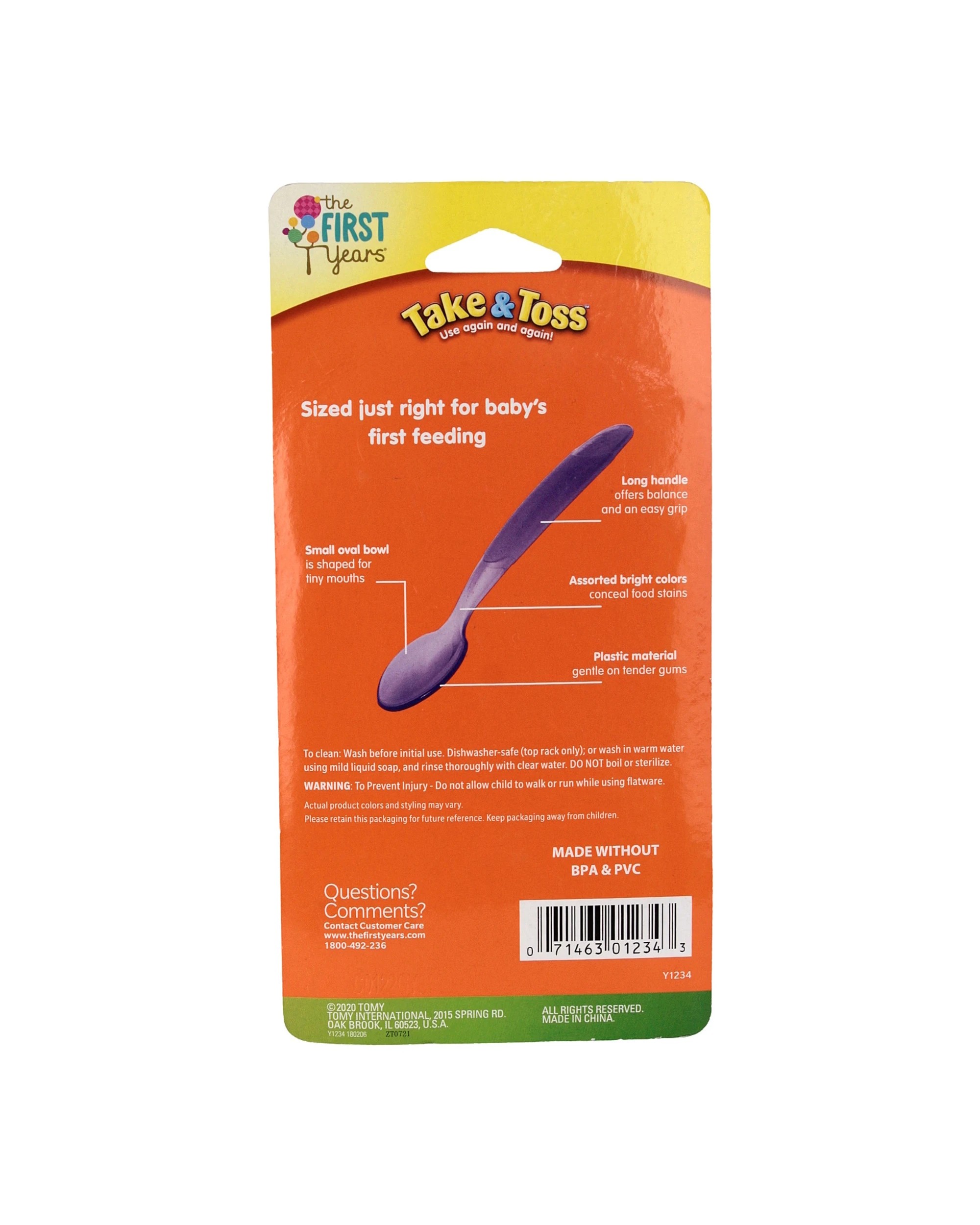 2 JTC Take & Toss Infant Spoons Pack of 12 - Assorted, 2 of 2