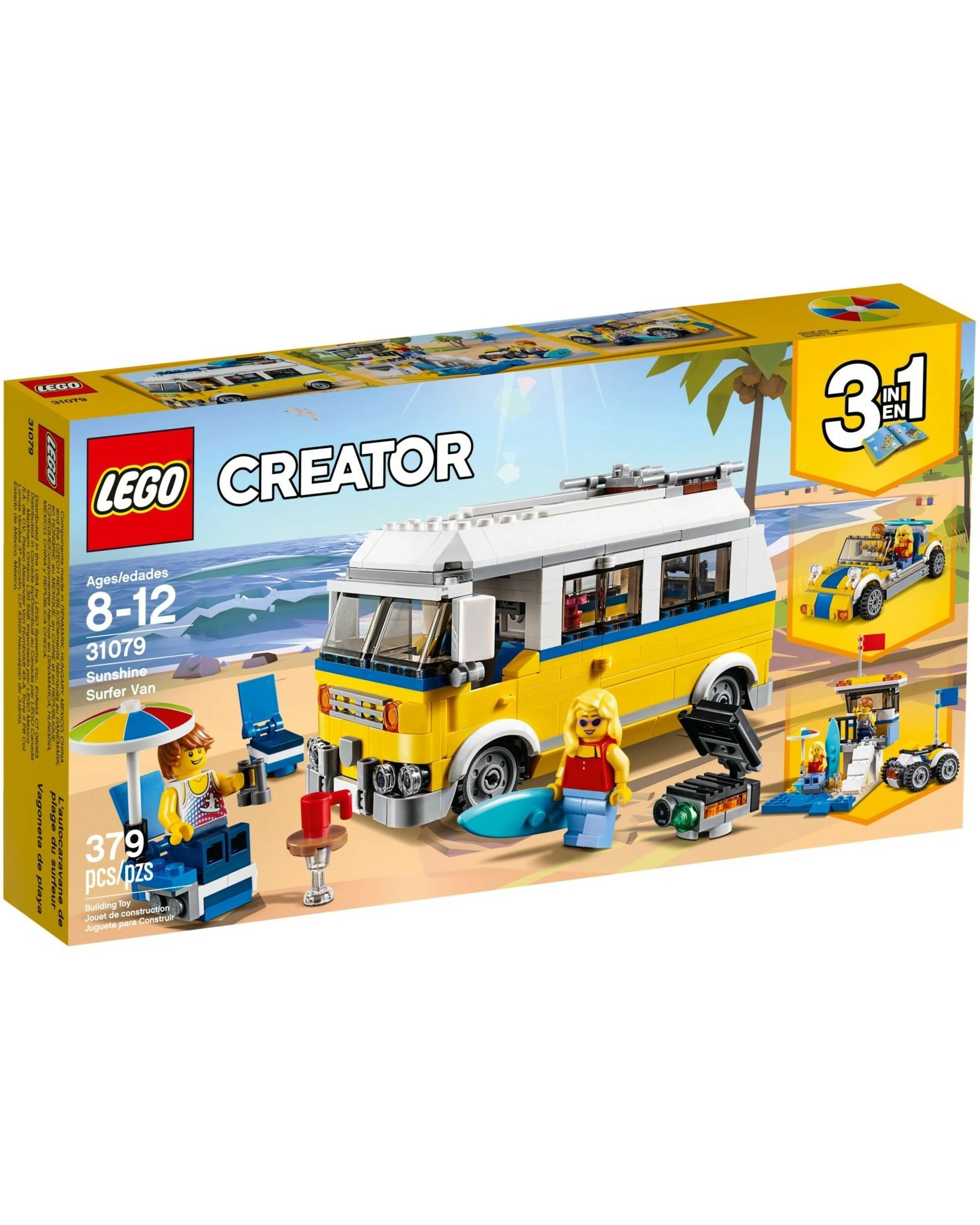 1 LEGO 31079 Sunshine Surfer Van: 3-in-1 Camper, Beach Buggy, Lifeguard Tower, 1 of 5