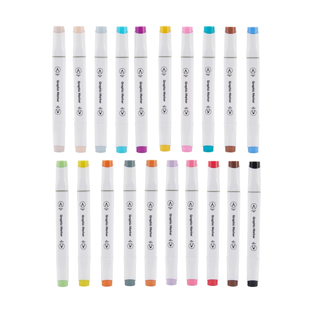3 20 Pack Dual-Tip Markers Set - Stripe, 3 of 9