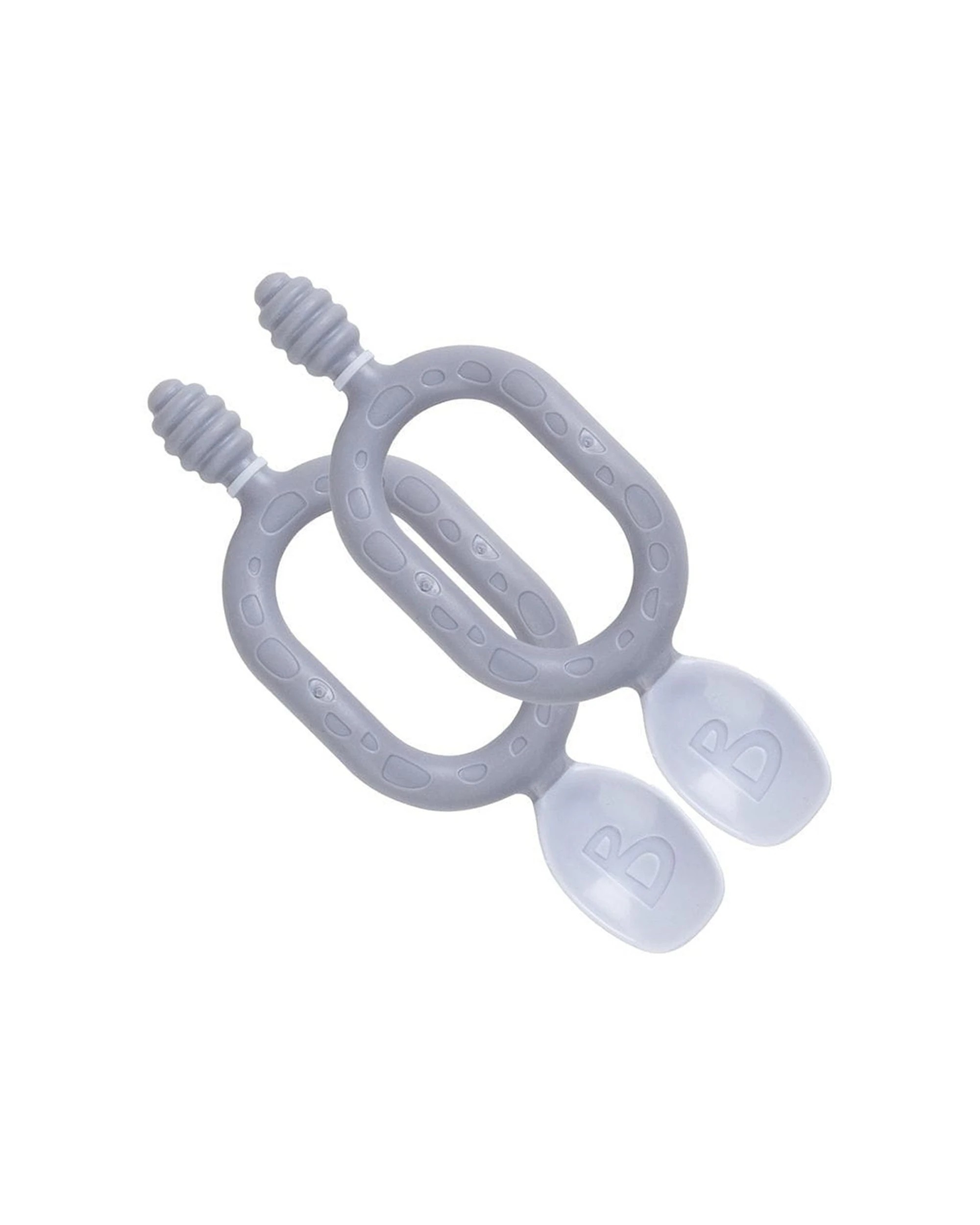 1 Bibado 2pc Multi-Stage Baby Weaning Feeding Spoon & Dipper Set Mist - Blue, 1 of 1