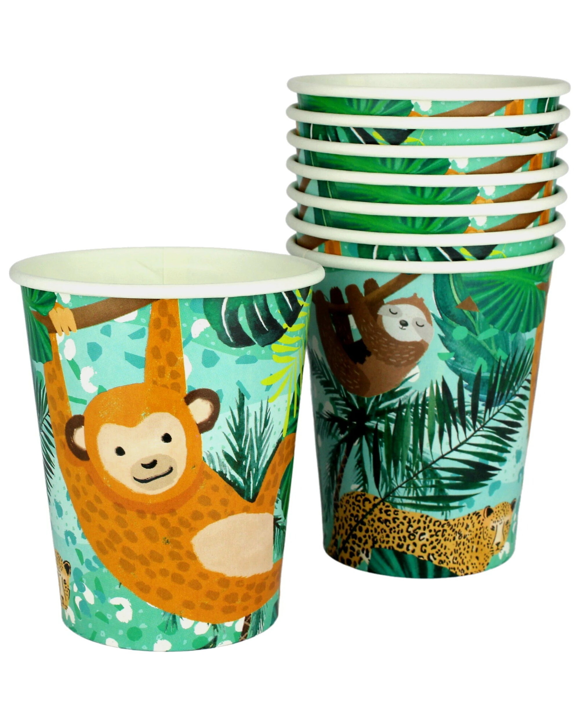 1 Artwrap Wild Jungle Paper Cups Pack of 8, 1 of 1