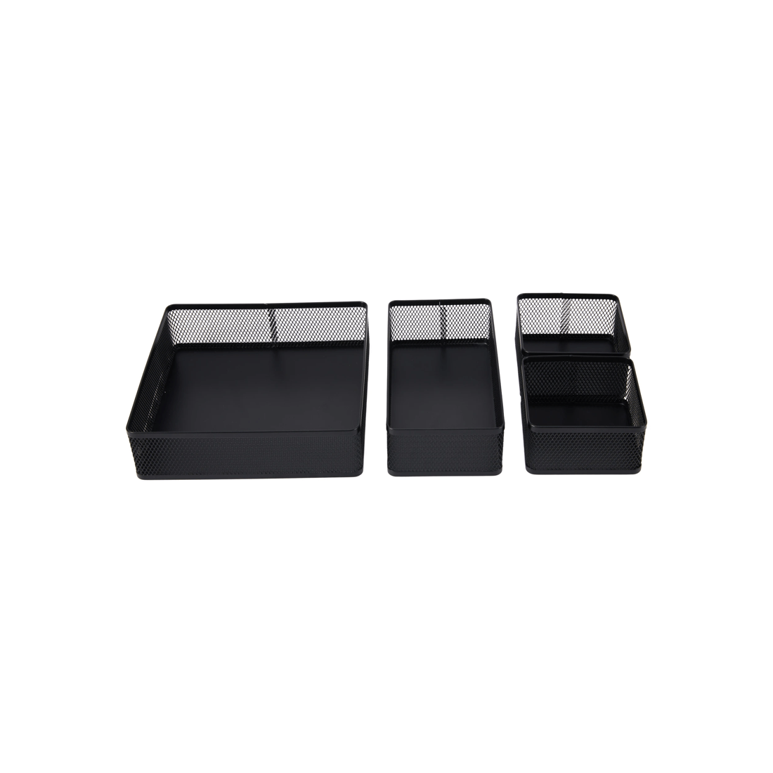 3 4 Pack Mesh Drawer Set - Black, 3 of 8