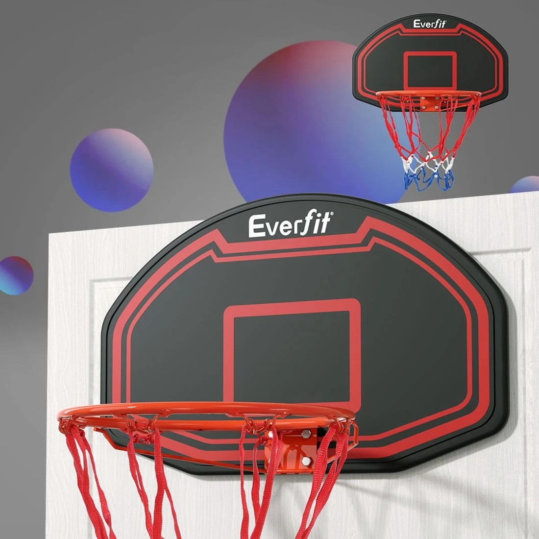 7 Everfit 38" Basketball Hoop Backboard Door Wall Mounted Ring Net Sports - Multi, 7 of 7