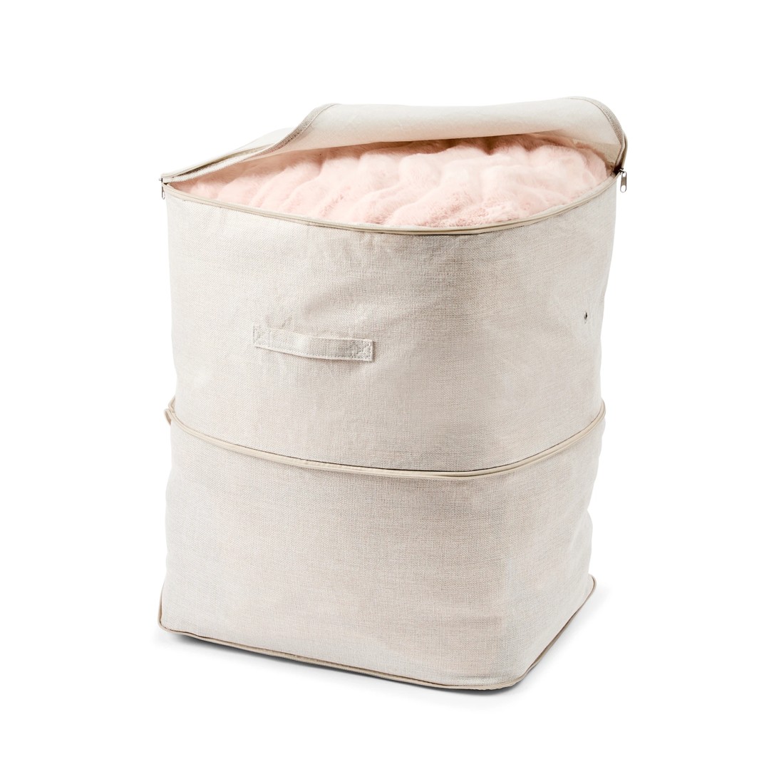 3 Linen Look Extra Large Expandable Storage Bag, 3 of 10