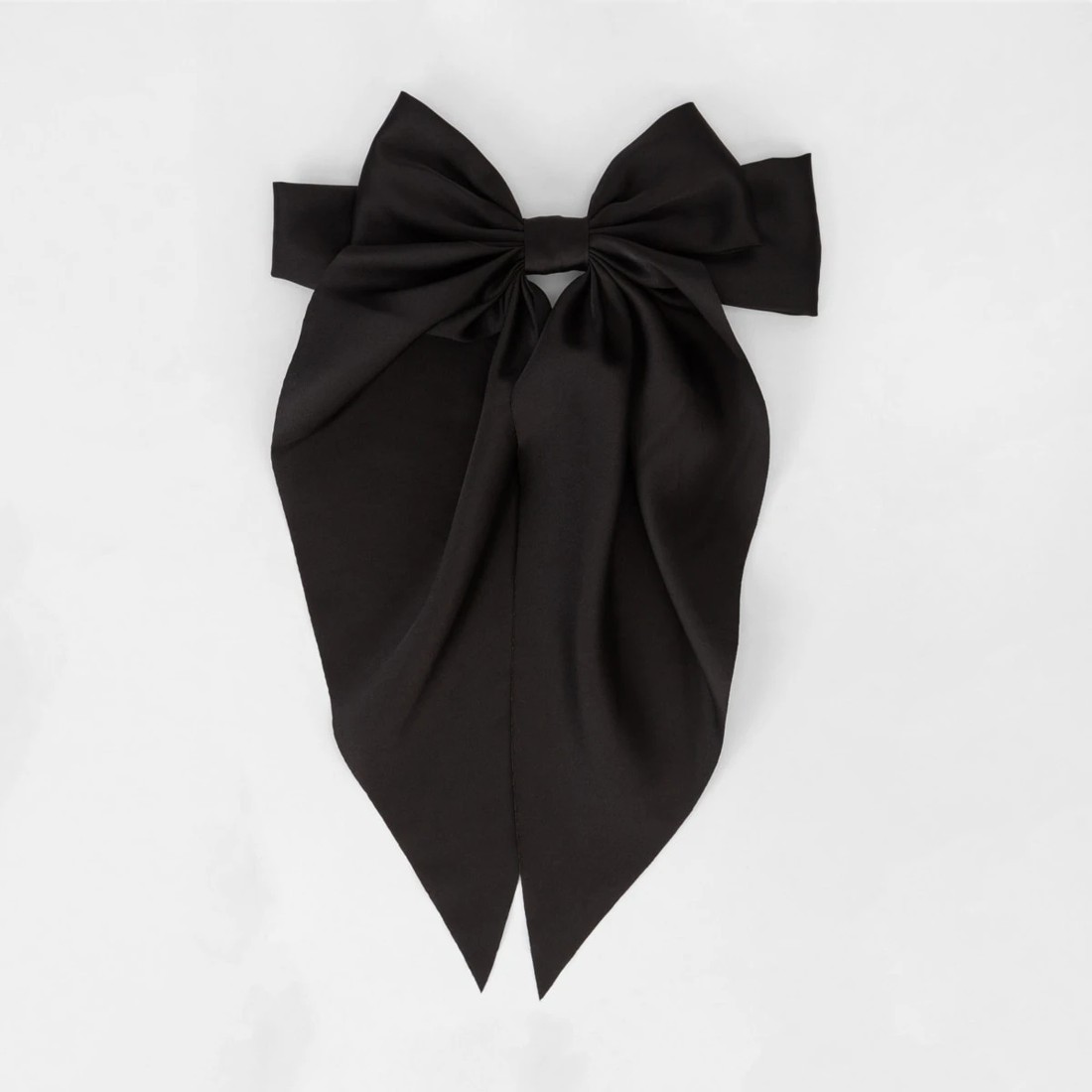 1 Black Barrette Large Bow Hair Clip, 1 of 6