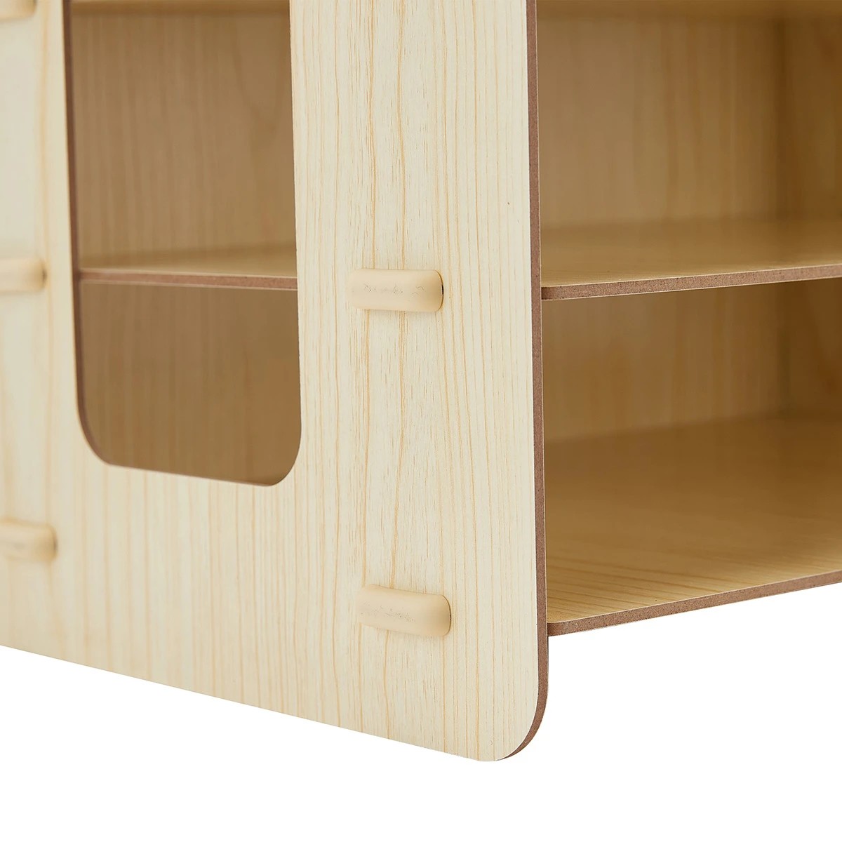 3 Shelf Desk Organiser - Wood Look, 3 of 9