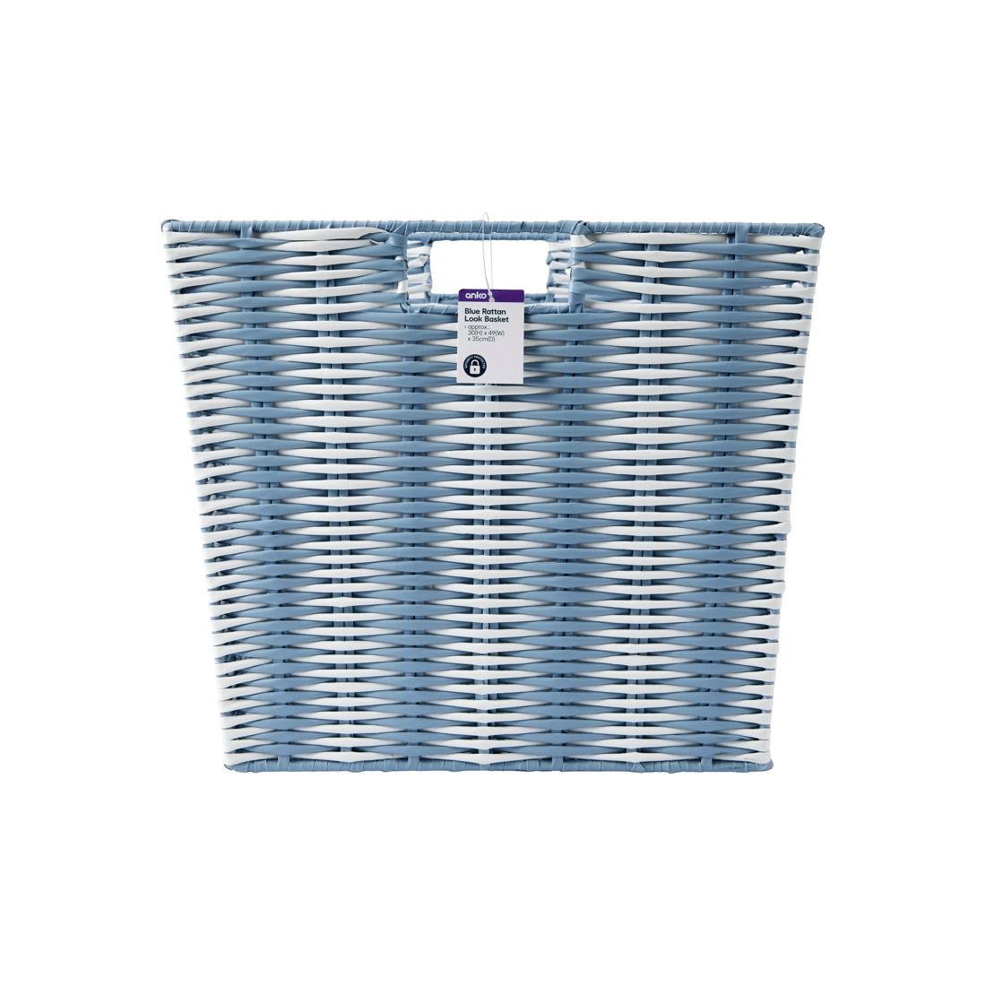 5 Blue Rattan Look Basket, 5 of 5