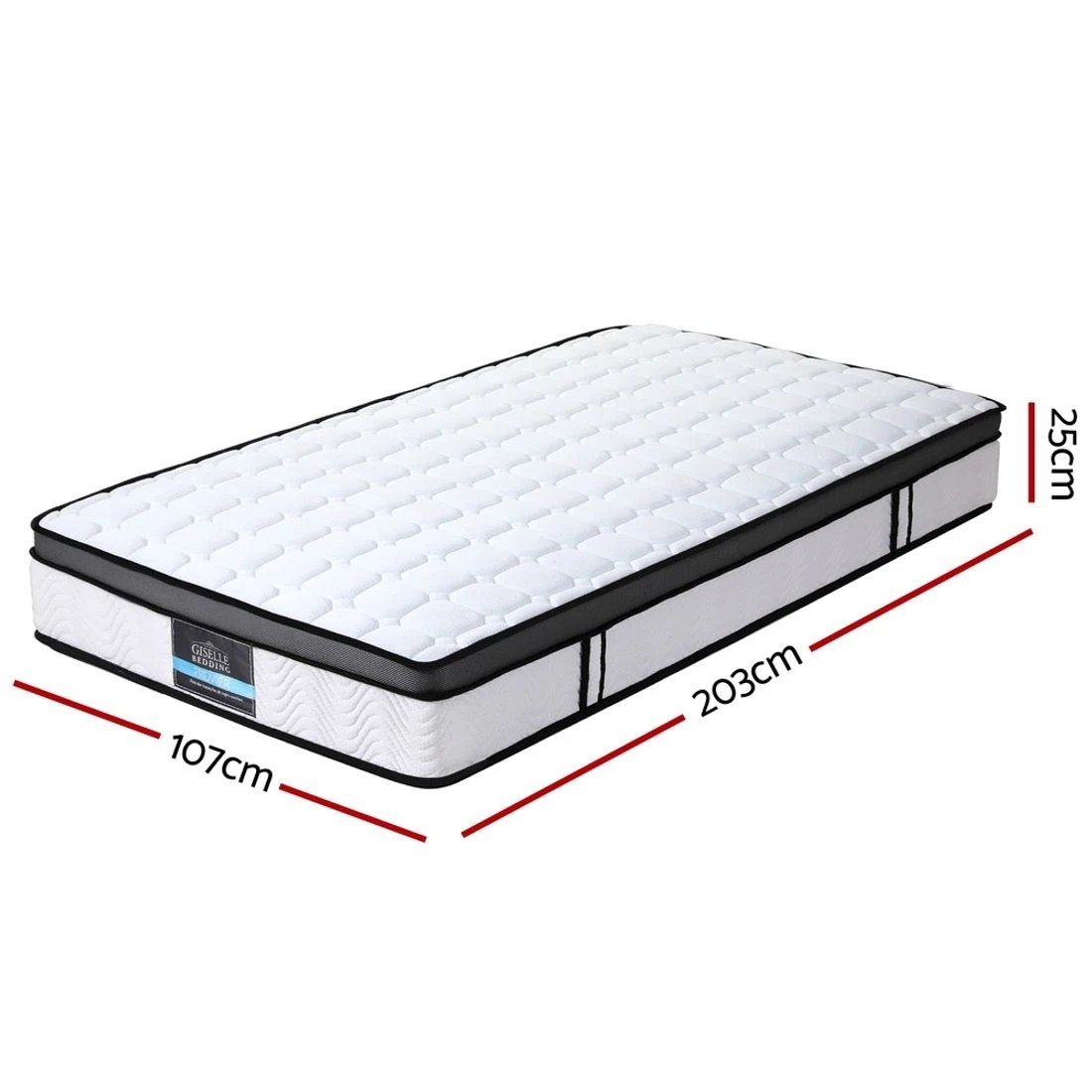 2 Giselle Mattress Cool Gel Foam 25cm King Single - White, 2 of 7