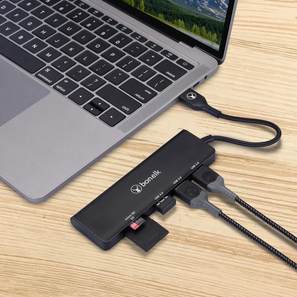2 Bonelk USB-A 5-in-1 Hub Black, 2 of 3