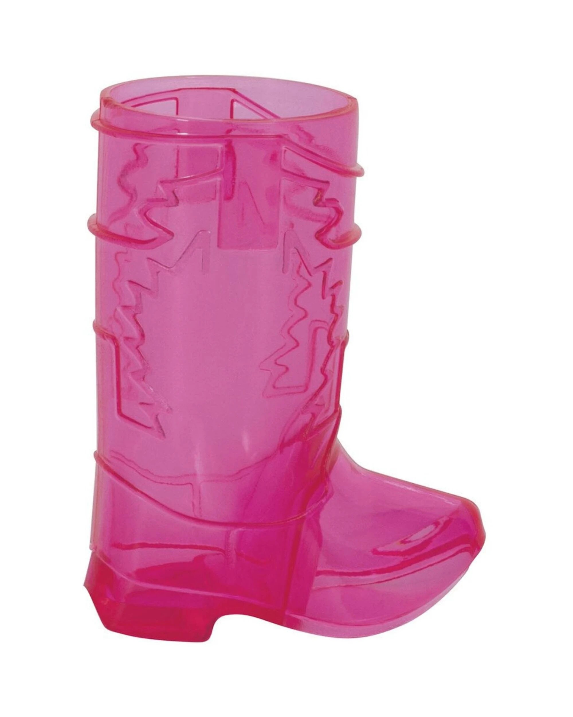 1 Meteor Cowboy Boot Plastic Shot Glasses Pack of 4 - Pink, 1 of 3