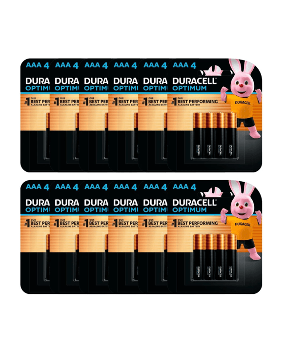 Duracell Optimum Alkaline Aaa 4 Pack Batteries X12