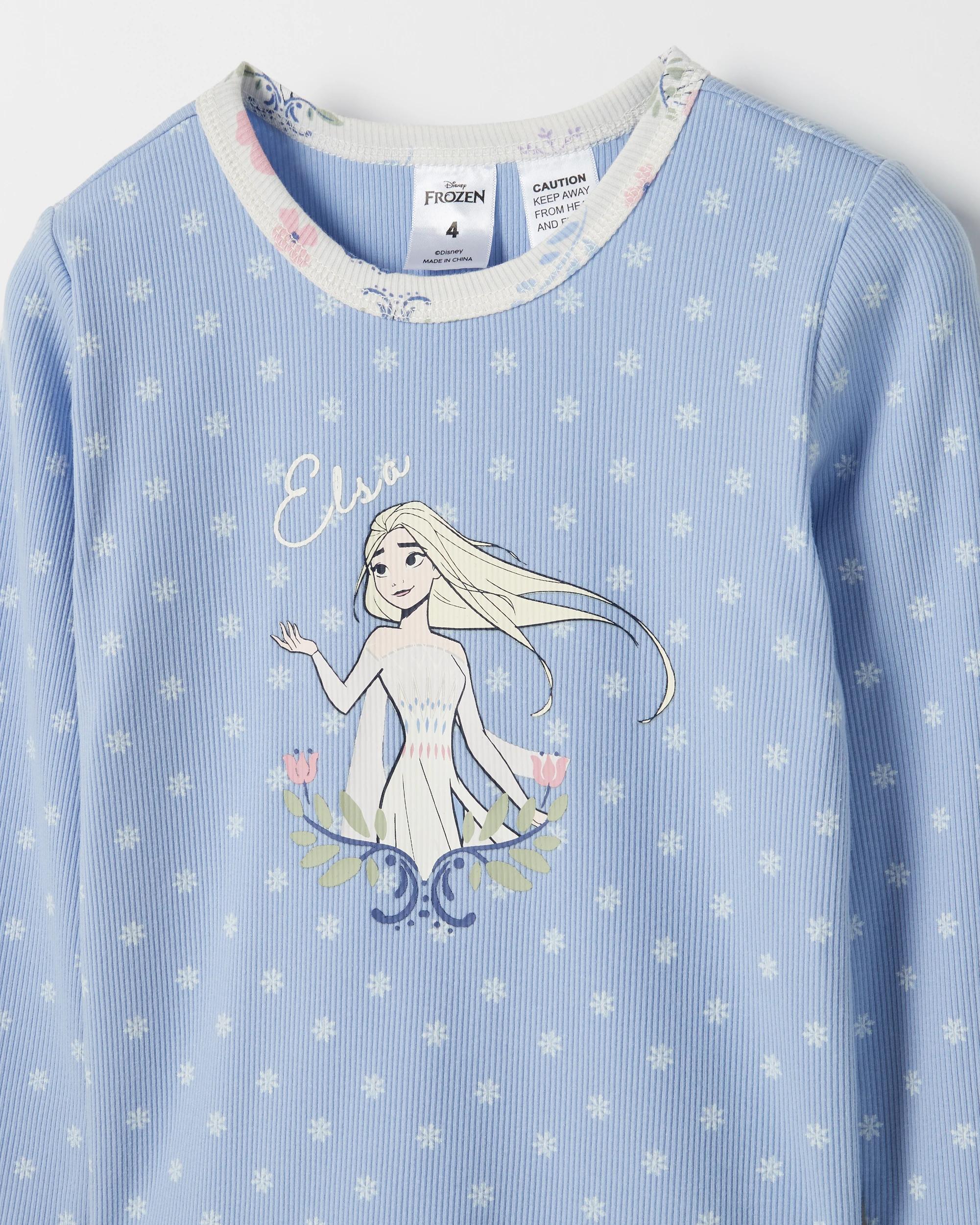 2 Disney Frozen Australian Cotton Blend Younger Girls Knit Pyjama Set FROZEN, 2 of 4