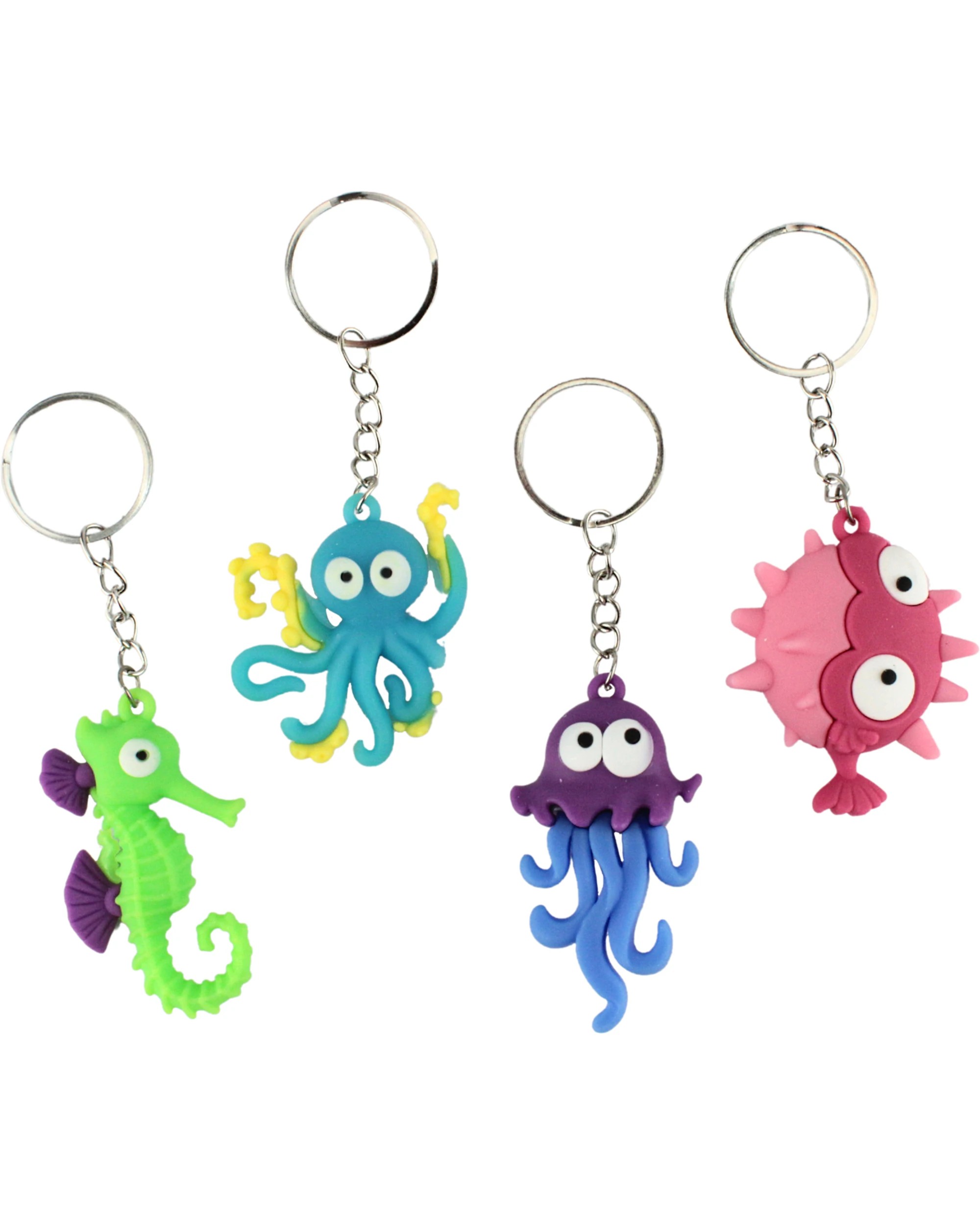 1 Partyrama Sea Creature Novelty Keyrings Pack of 12, 1 of 3